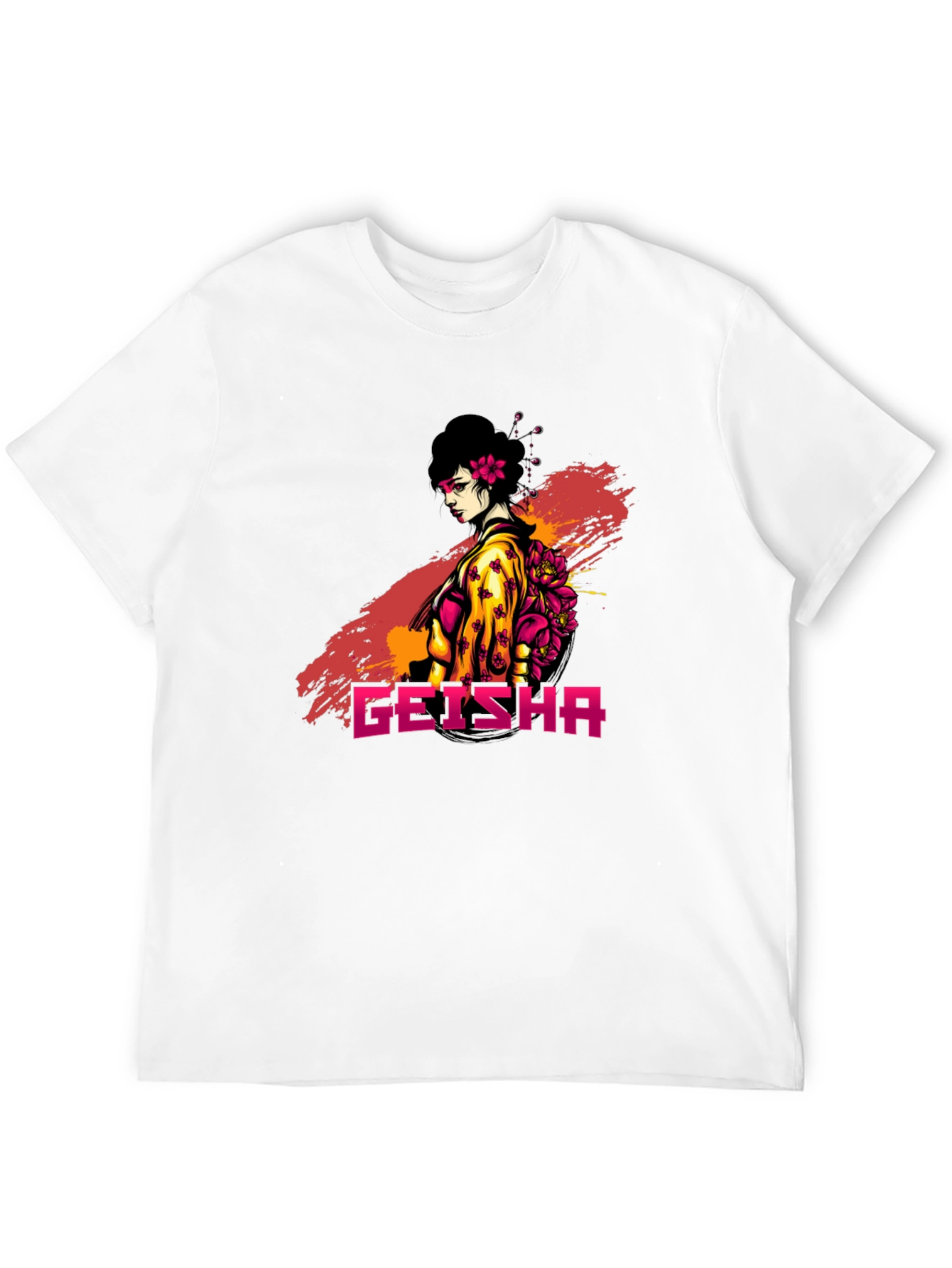 Geisha Graphic Tee - Stylish Japanese Art T-Shirt
