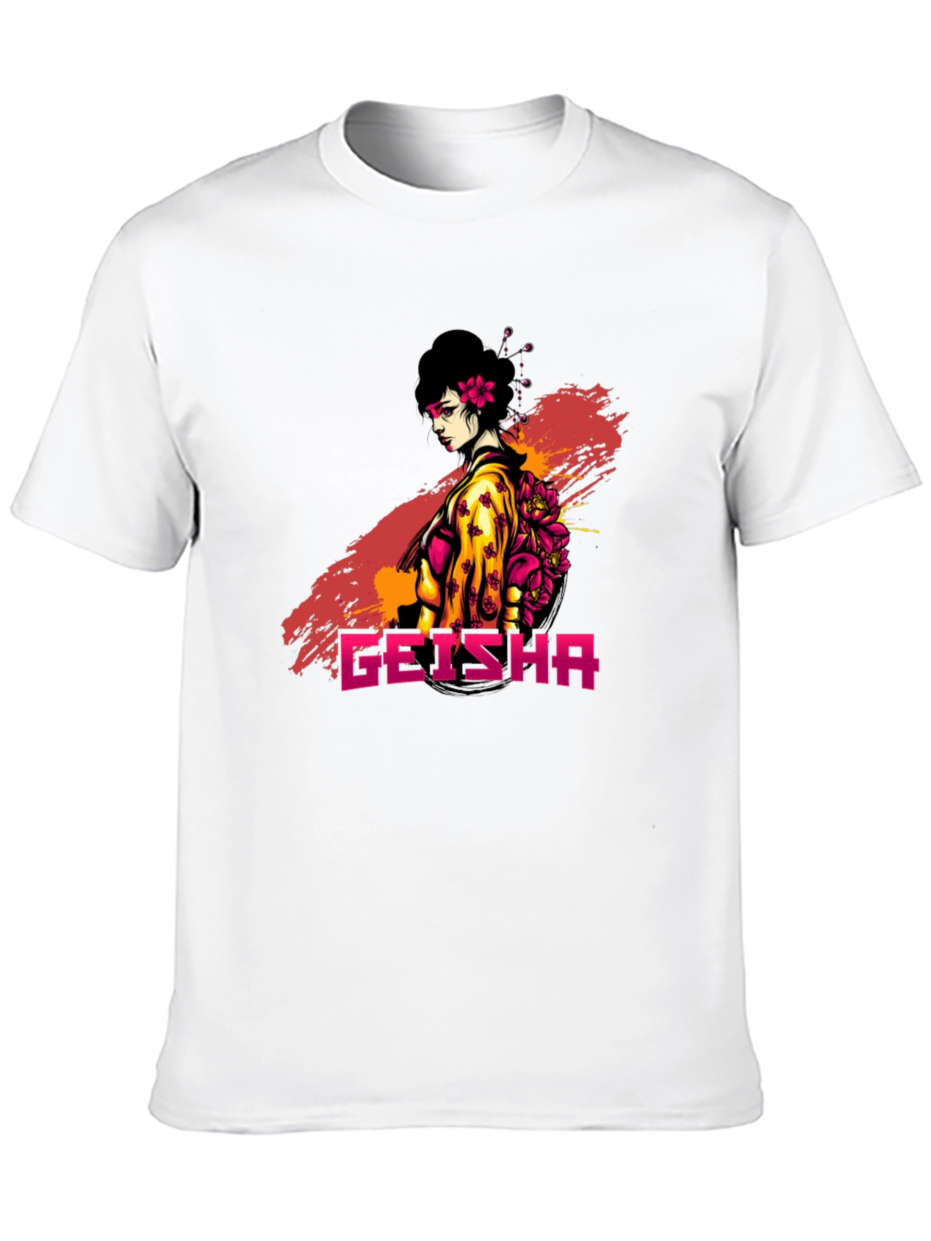 Geisha Graphic Tee - Stylish Japanese Art T-Shirt