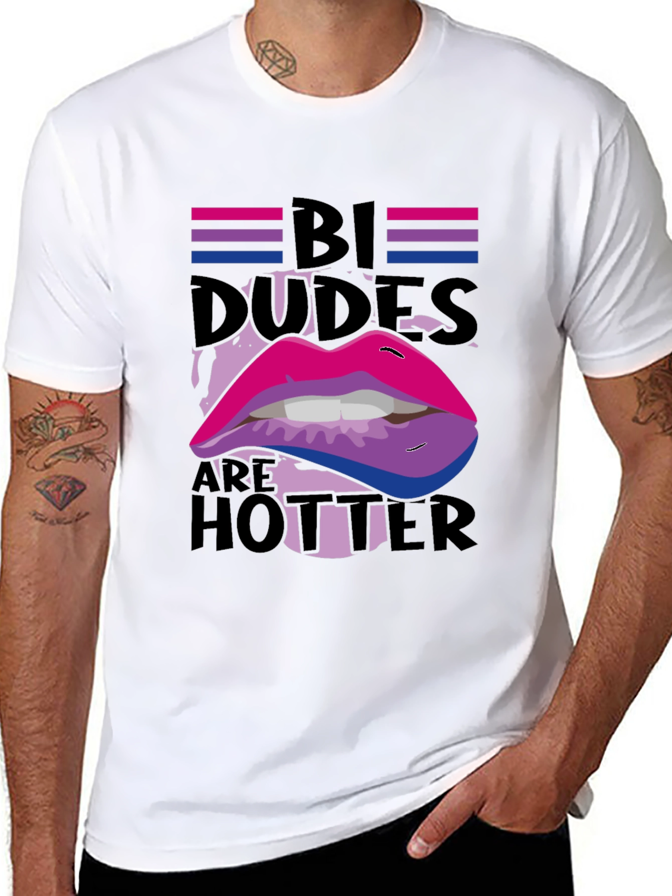 Bi Dudes Hotter Graphic Tee