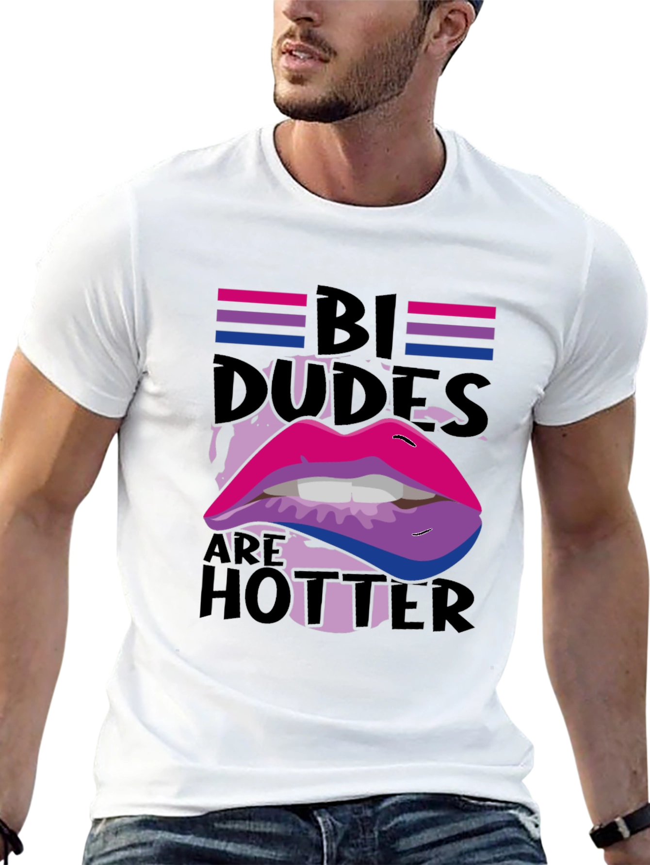 Bi Dudes Hotter Graphic Tee