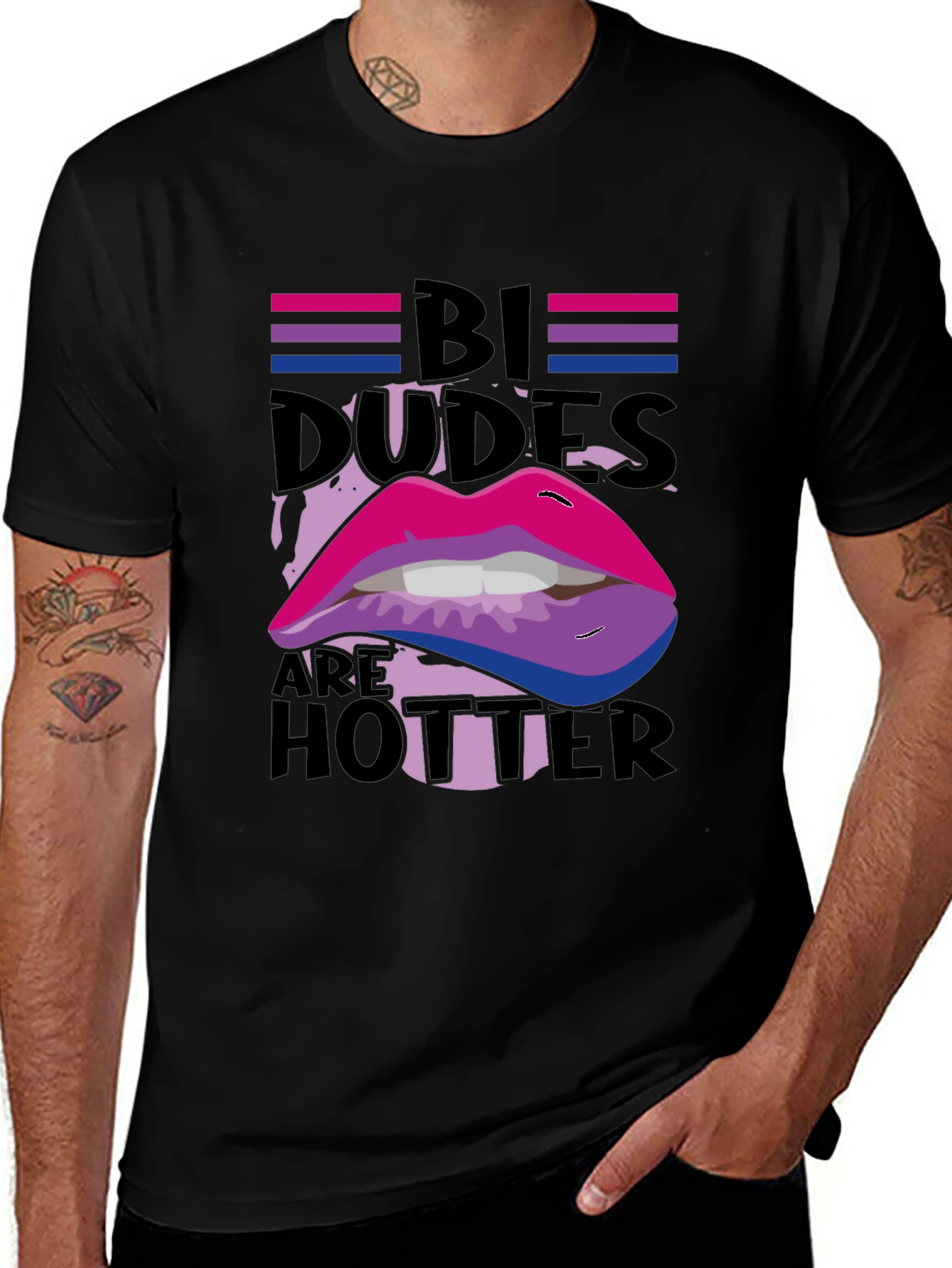 Bi Dudes Hotter Graphic Tee