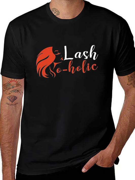 Lash-o-holic Black Graphic Tee - Unisex Fashion