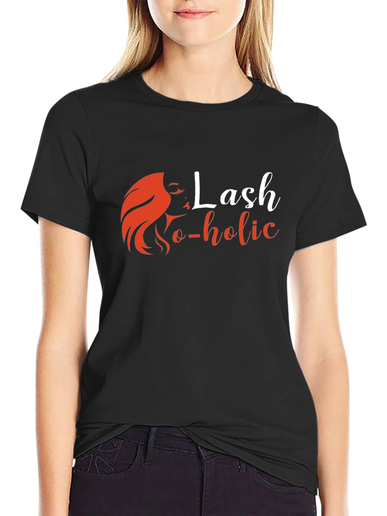 Lash-o-holic Black Graphic Tee - Unisex Fashion