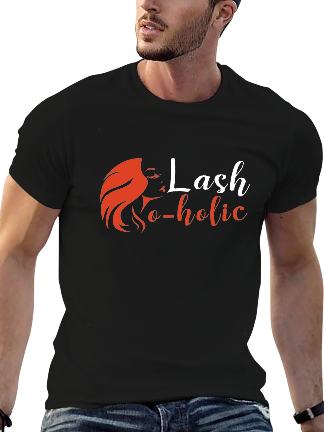 Lash-o-holic Black Graphic Tee - Unisex Fashion