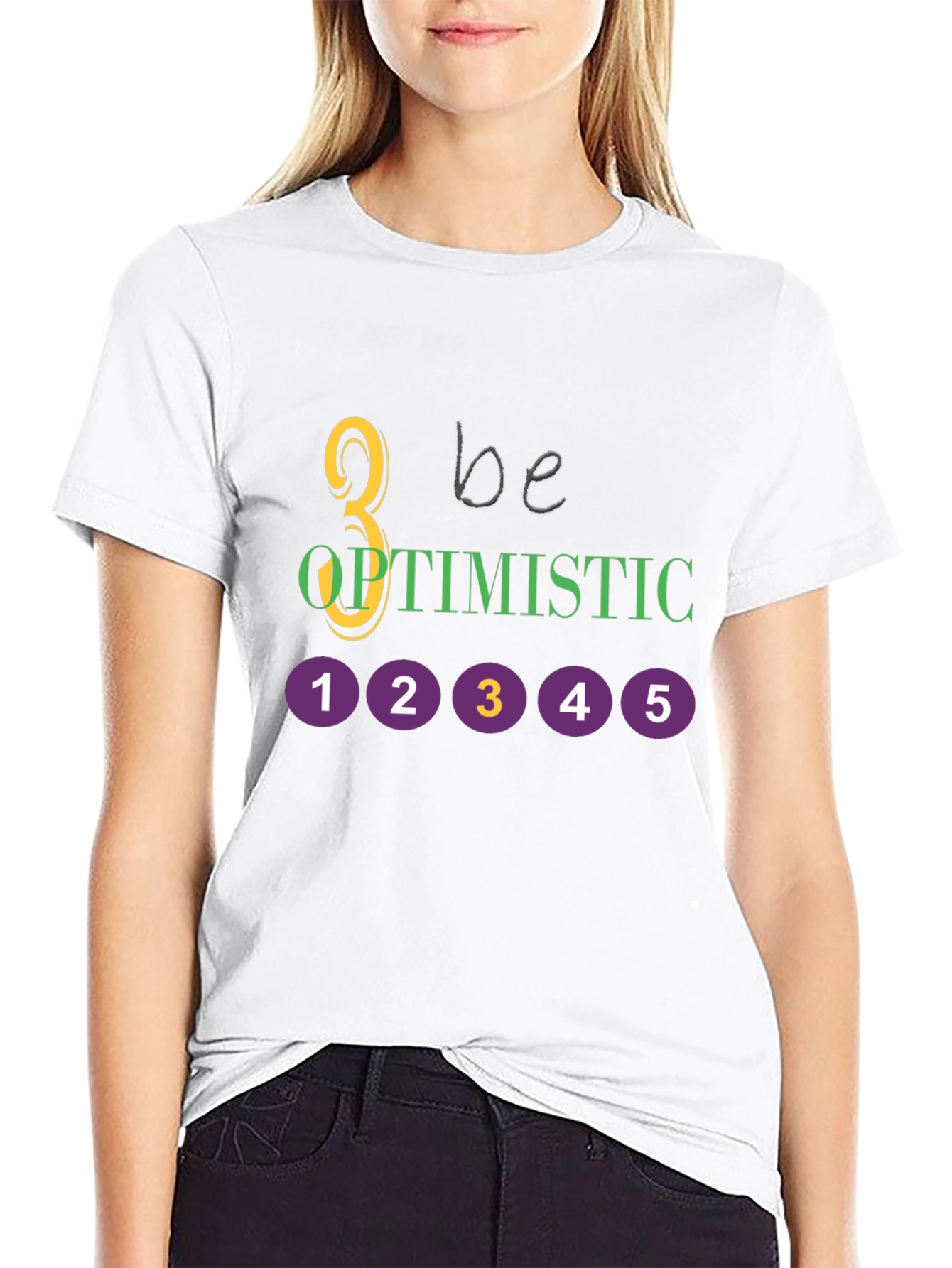 Be Optimistic Graphic Tee - Black
