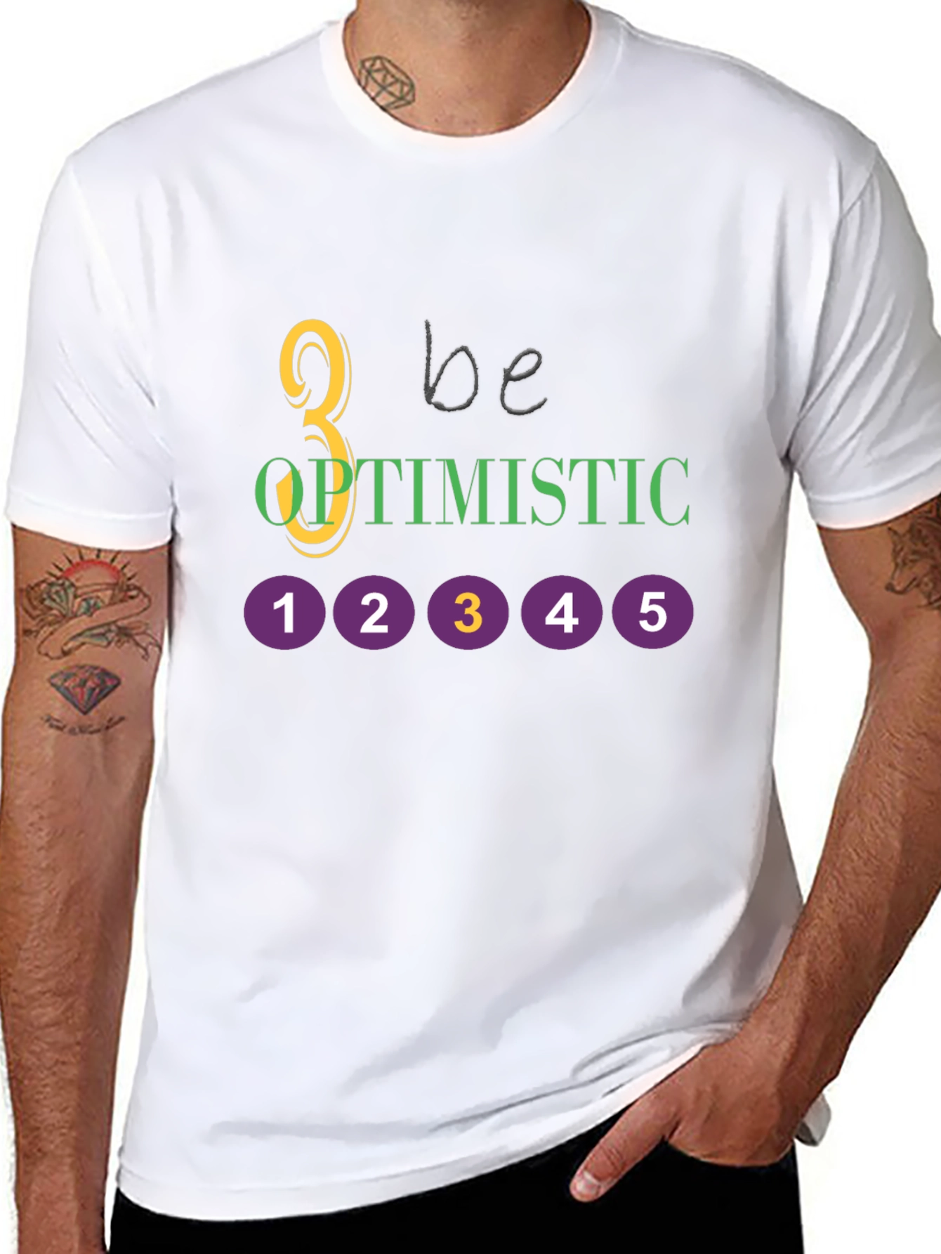 Be Optimistic Graphic Tee - Black
