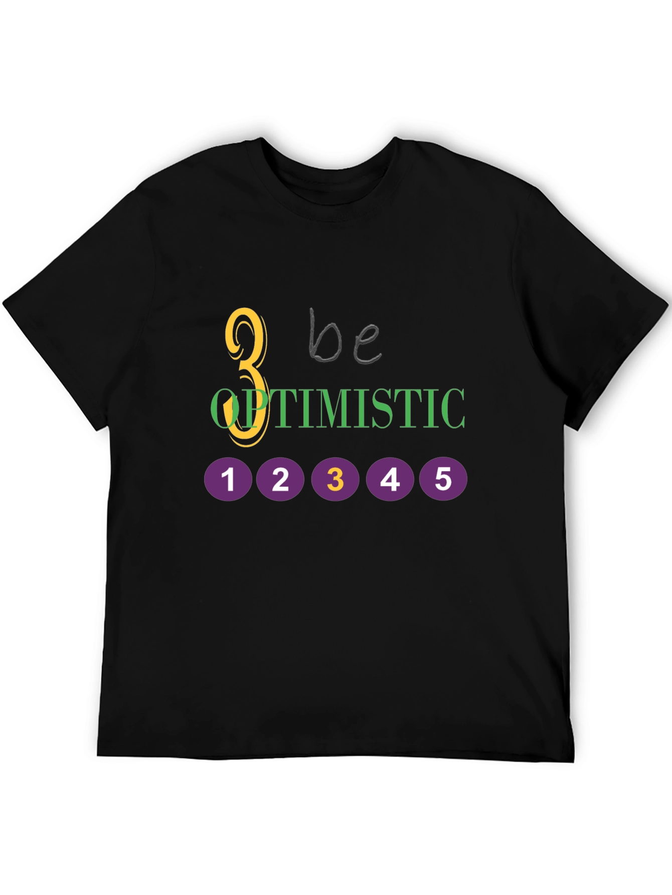 Be Optimistic Graphic Tee - Black