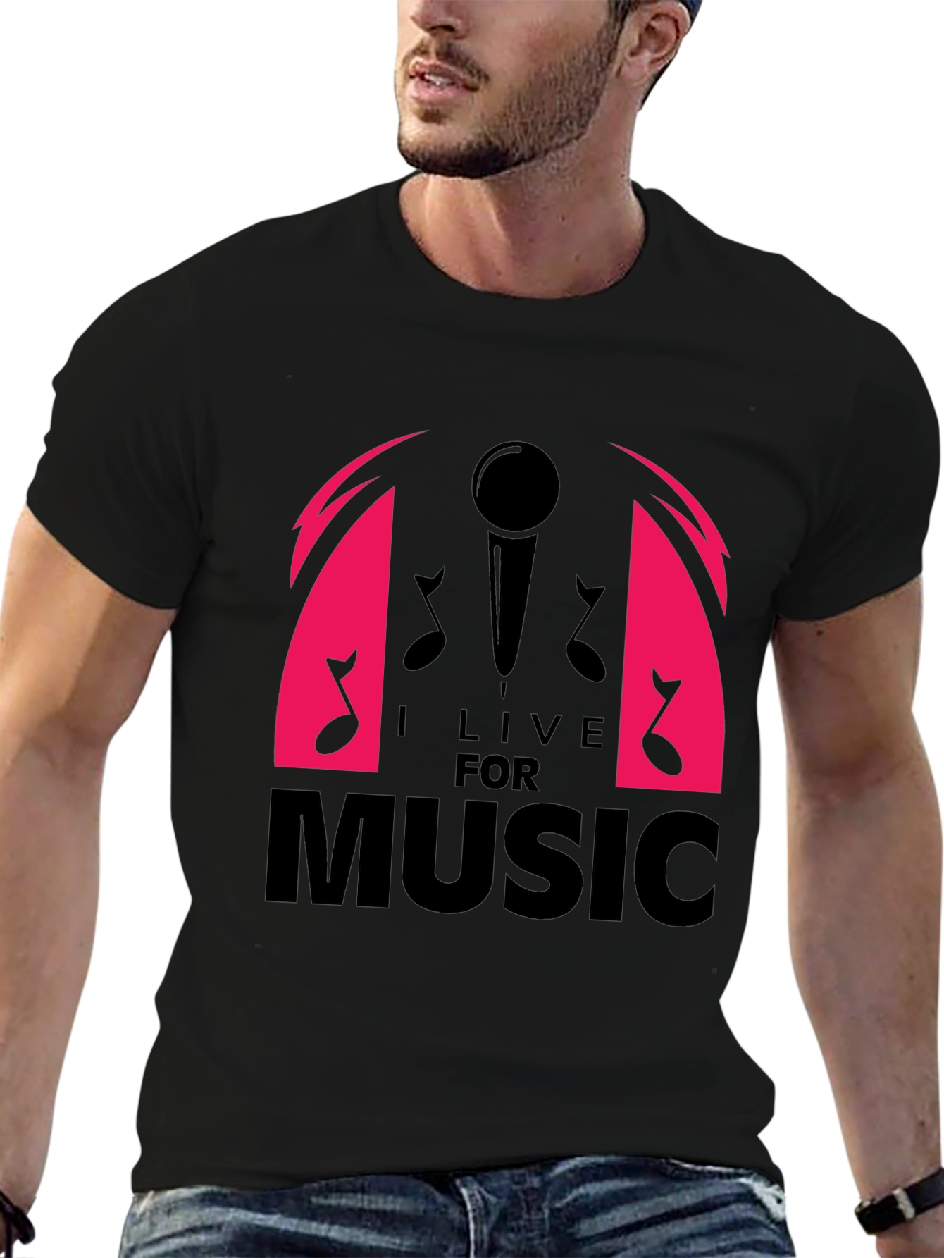 I Live For Music Graphic T-Shirt