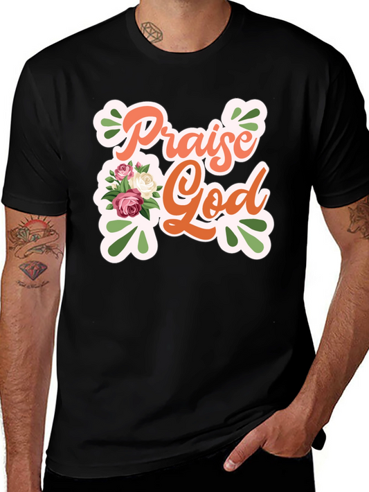Praise God Floral Graphic Tee