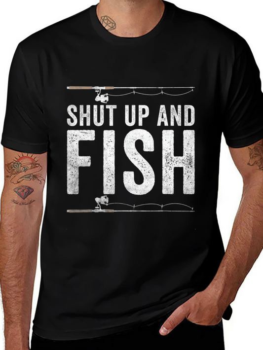 Shut Up and Fish Graphic Tee - Anglers Humor