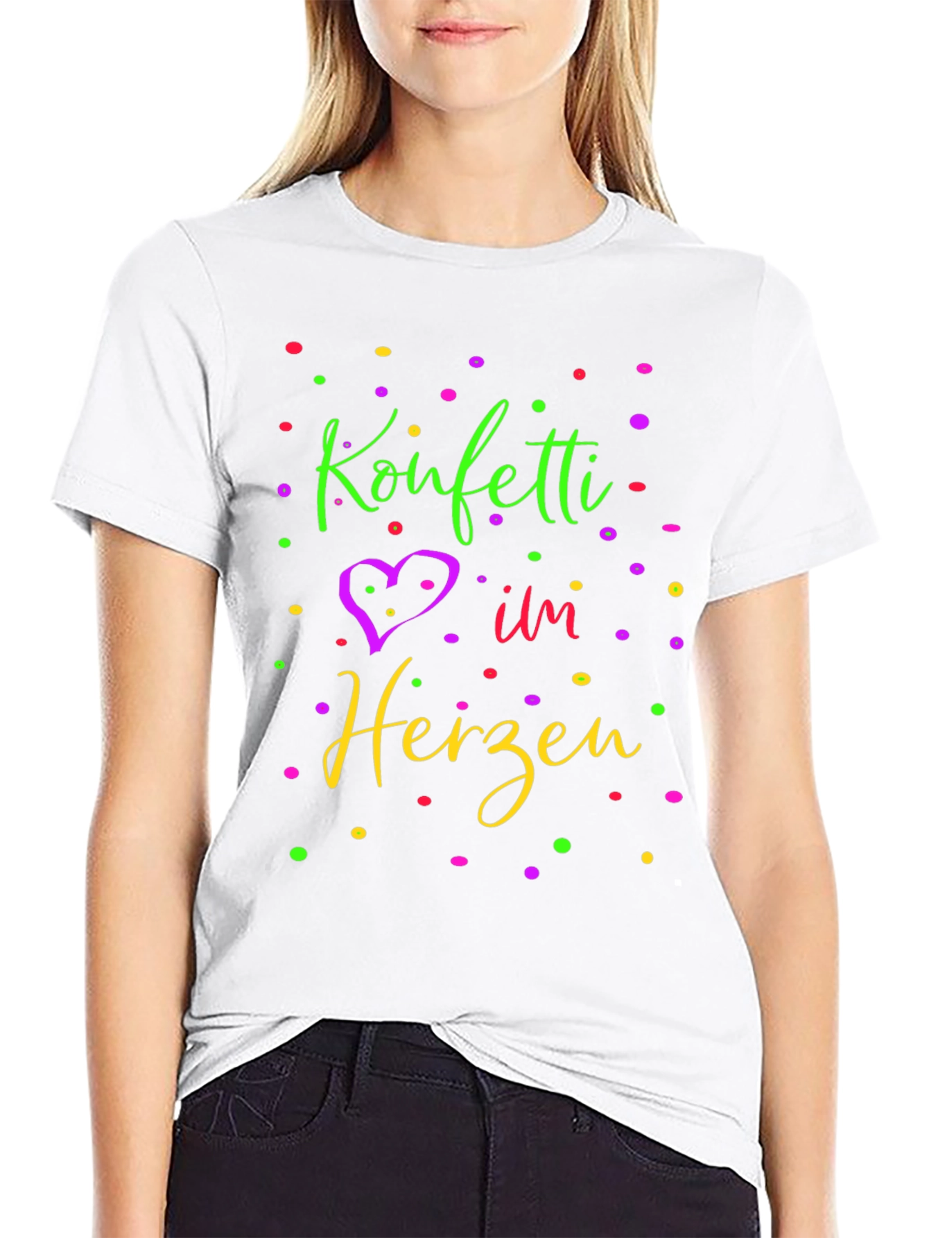 Konfetti Im Herzen Black Graphic T-Shirt