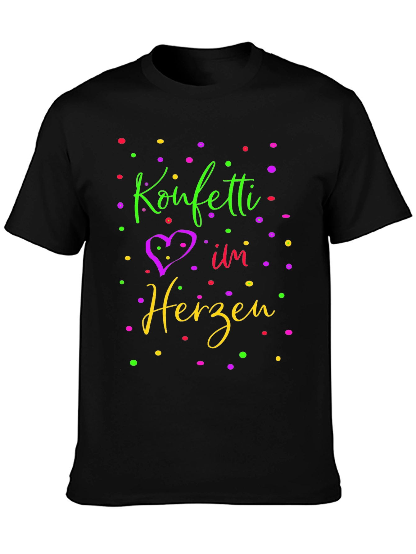 Konfetti Im Herzen Black Graphic T-Shirt