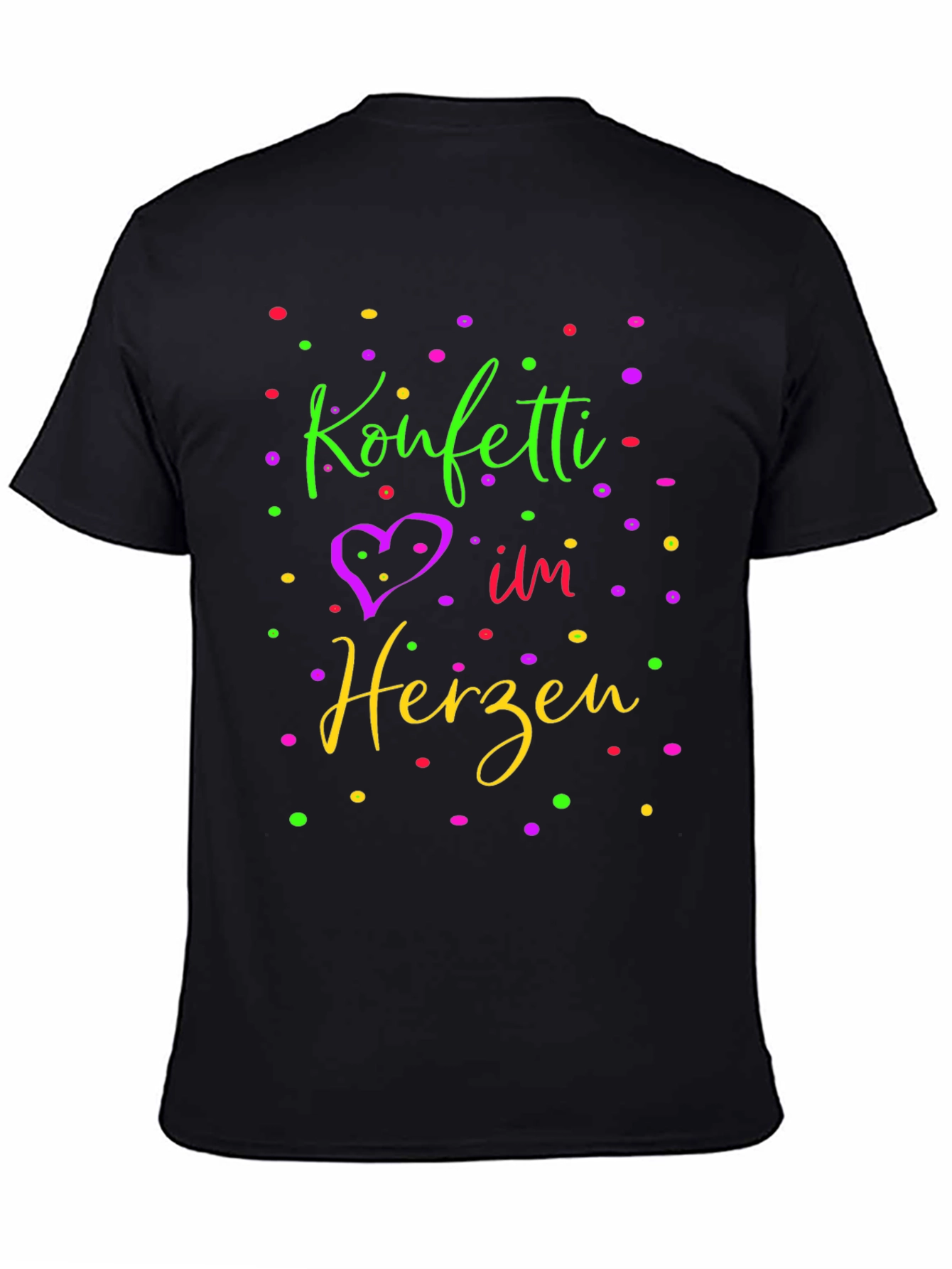 Konfetti Im Herzen Black Graphic T-Shirt