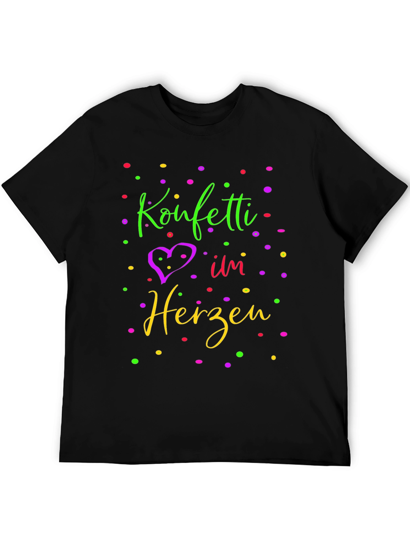 Konfetti Im Herzen Black Graphic T-Shirt