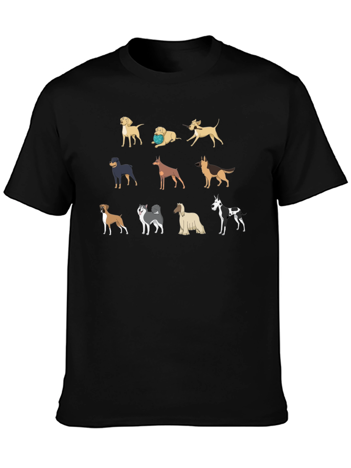 Dog Breeds T-Shirt - Unique Canine Design