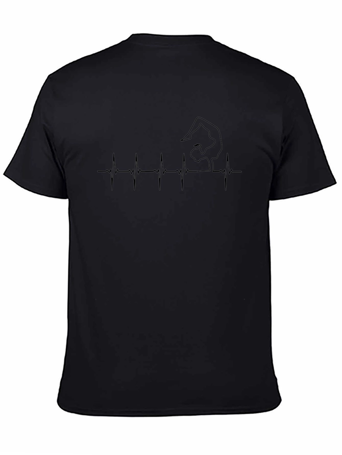 Yoga Heartbeat T-Shirt - Black