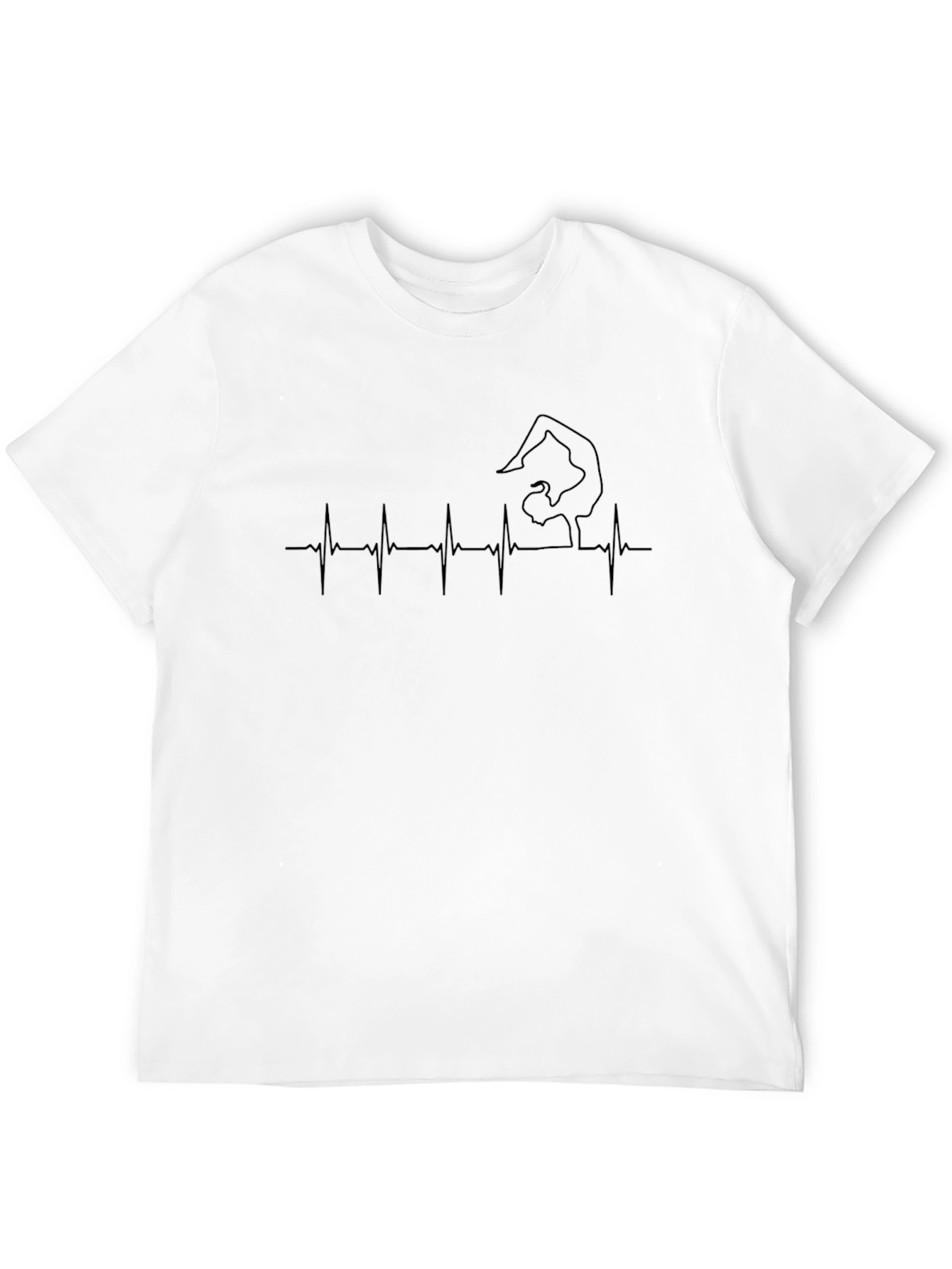 Yoga Heartbeat T-Shirt - Black