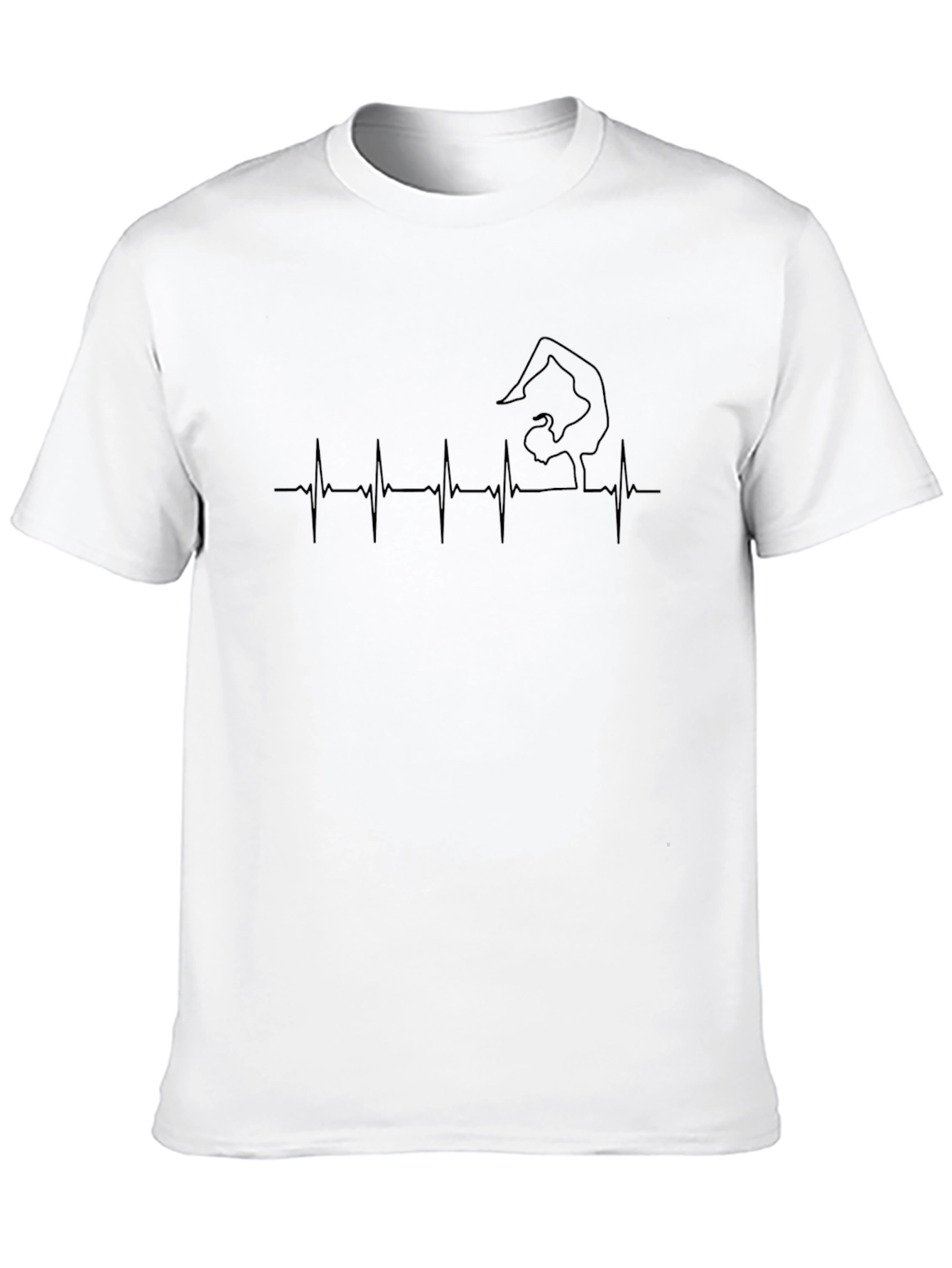 Yoga Heartbeat T-Shirt - Black