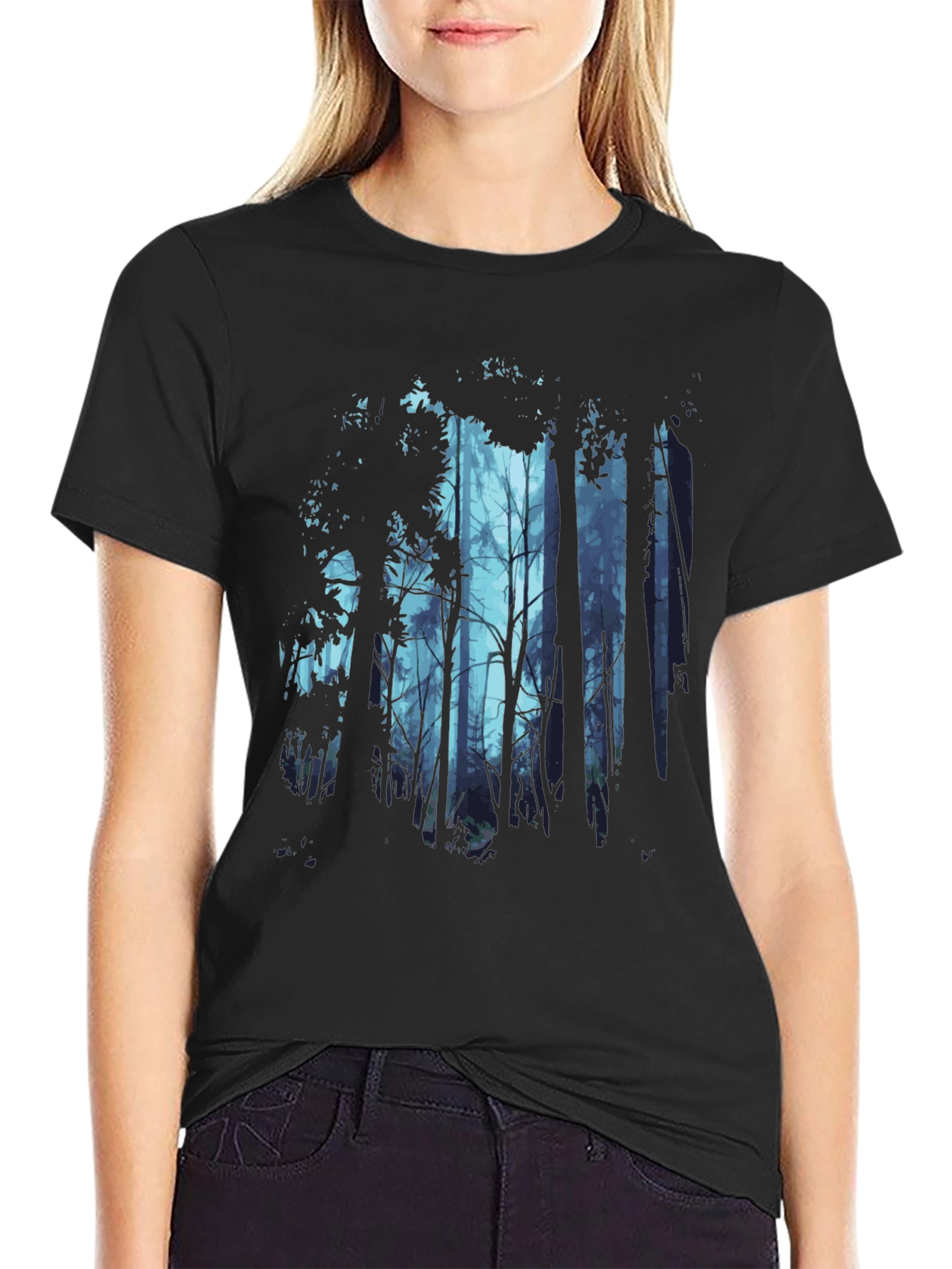 Mystic Forest Graphic Tee - Mens Black T-Shirt