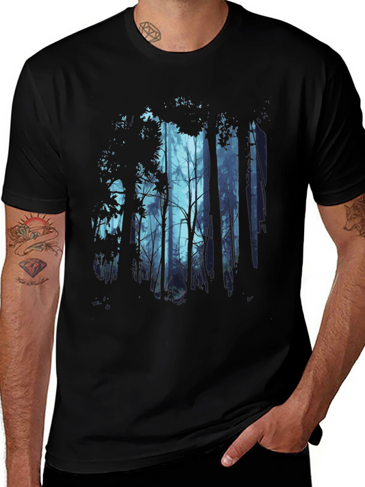 Mystic Forest Graphic Tee - Mens Black T-Shirt