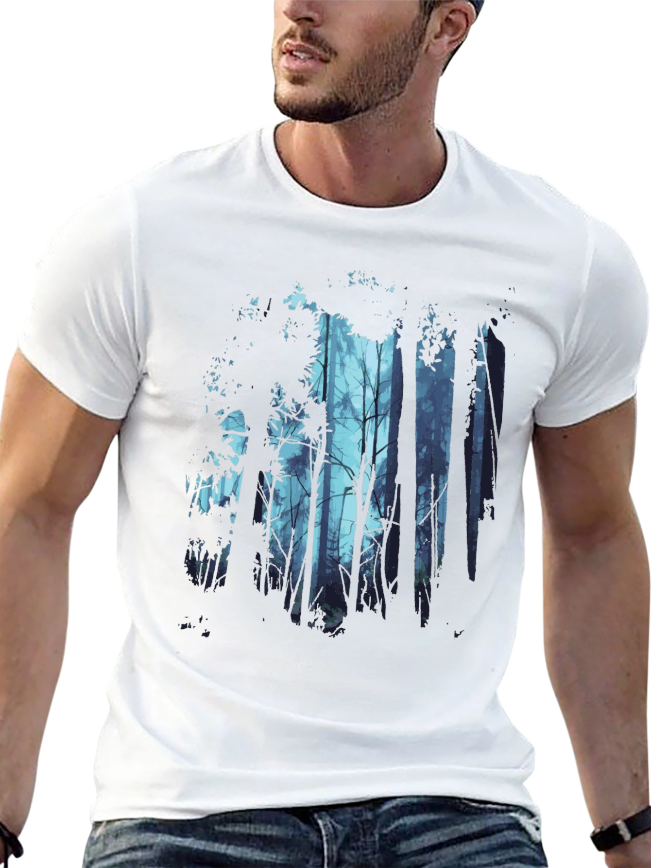 Mystic Forest Graphic Tee - Mens Black T-Shirt