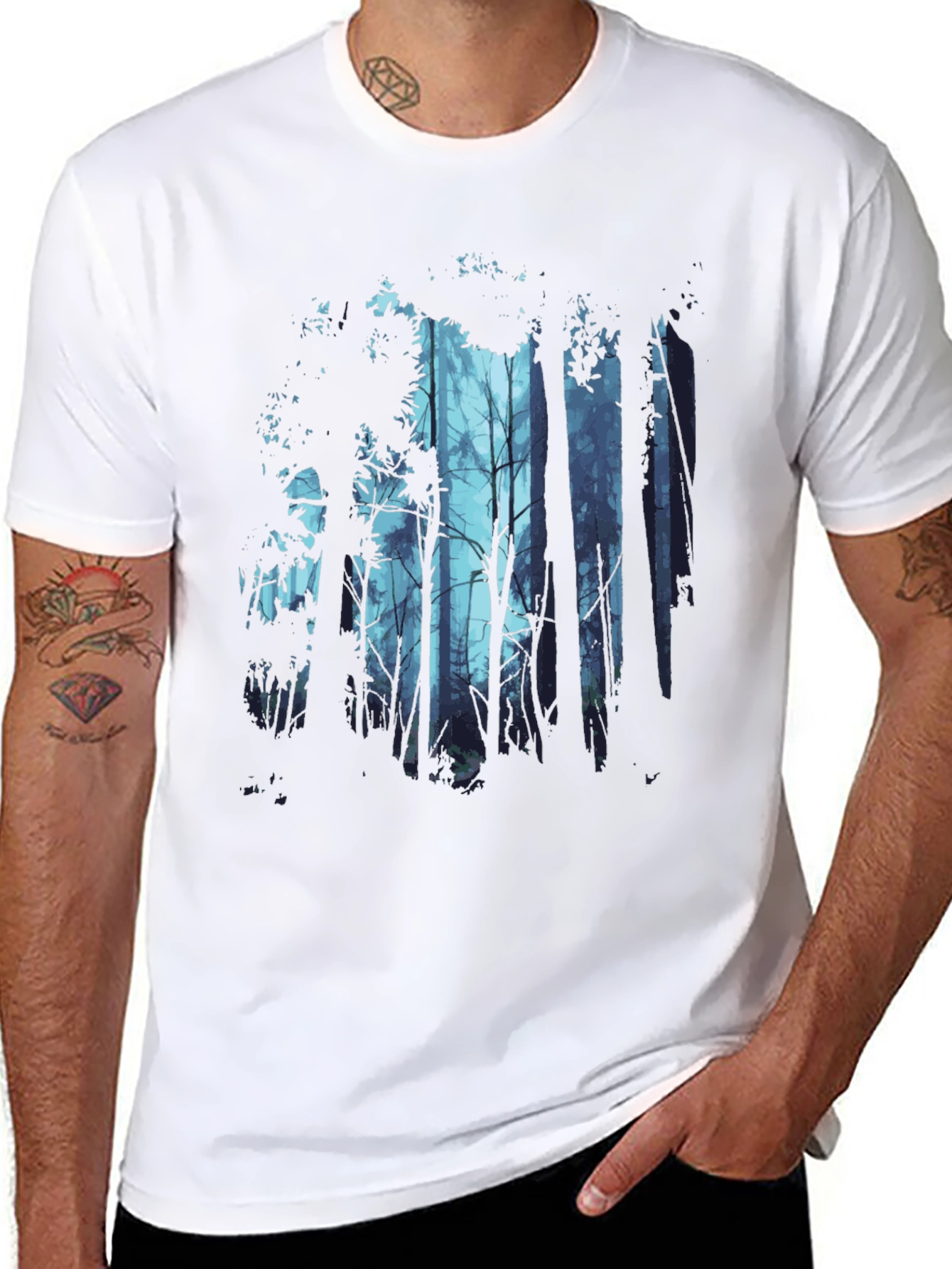Mystic Forest Graphic Tee - Mens Black T-Shirt