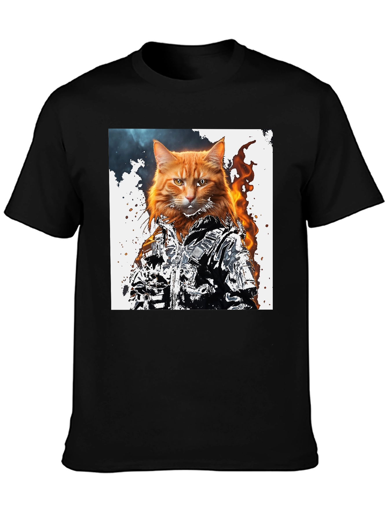 Cool Cat Graphic T-Shirt - Black