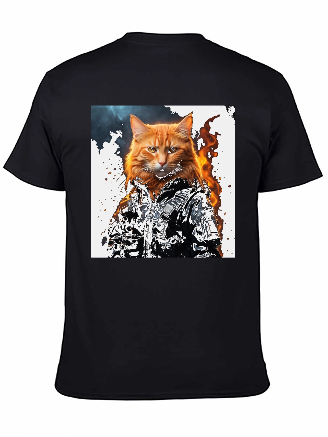 Cool Cat Graphic T-Shirt - Black