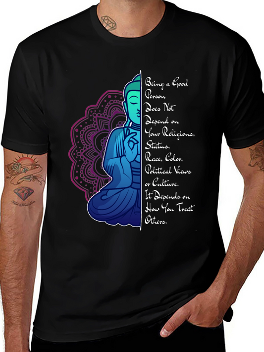 Being a Good Person T-Shirt Buddha Mandala Graphic Tee