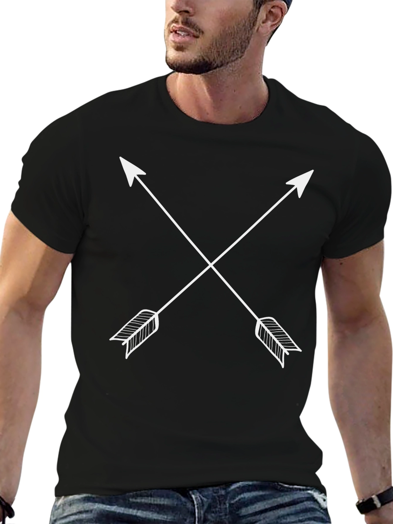 Crossed Arrows Graphic Tee - Trendy Casual Wear