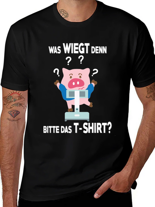 Humorous Pig T-Shirt - What Does the T-Shirt Weigh?