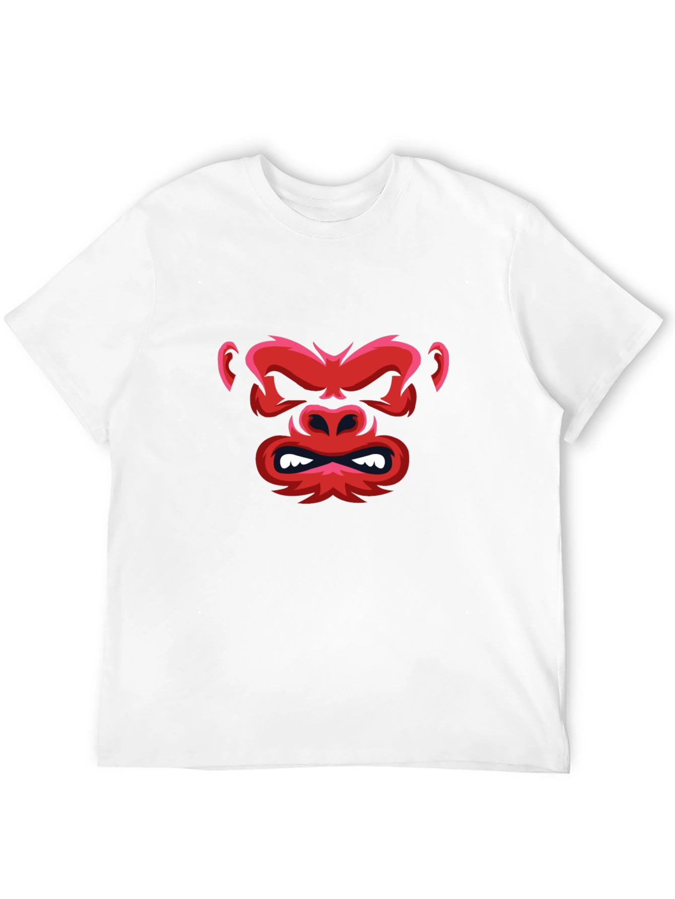 Red Gorilla Graphic Black T-Shirt
