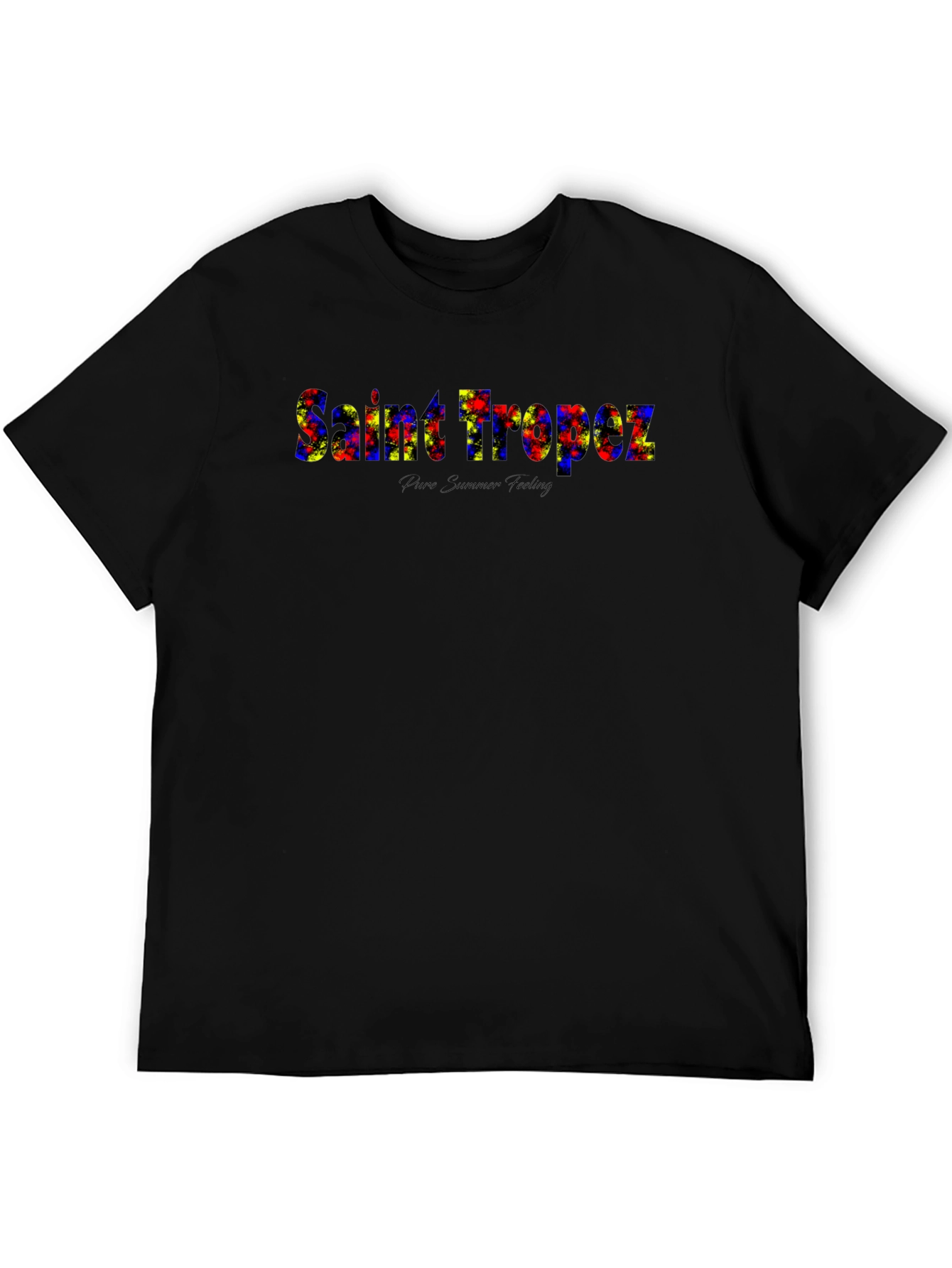 Saint Tropez Graphic Print Black T-Shirt