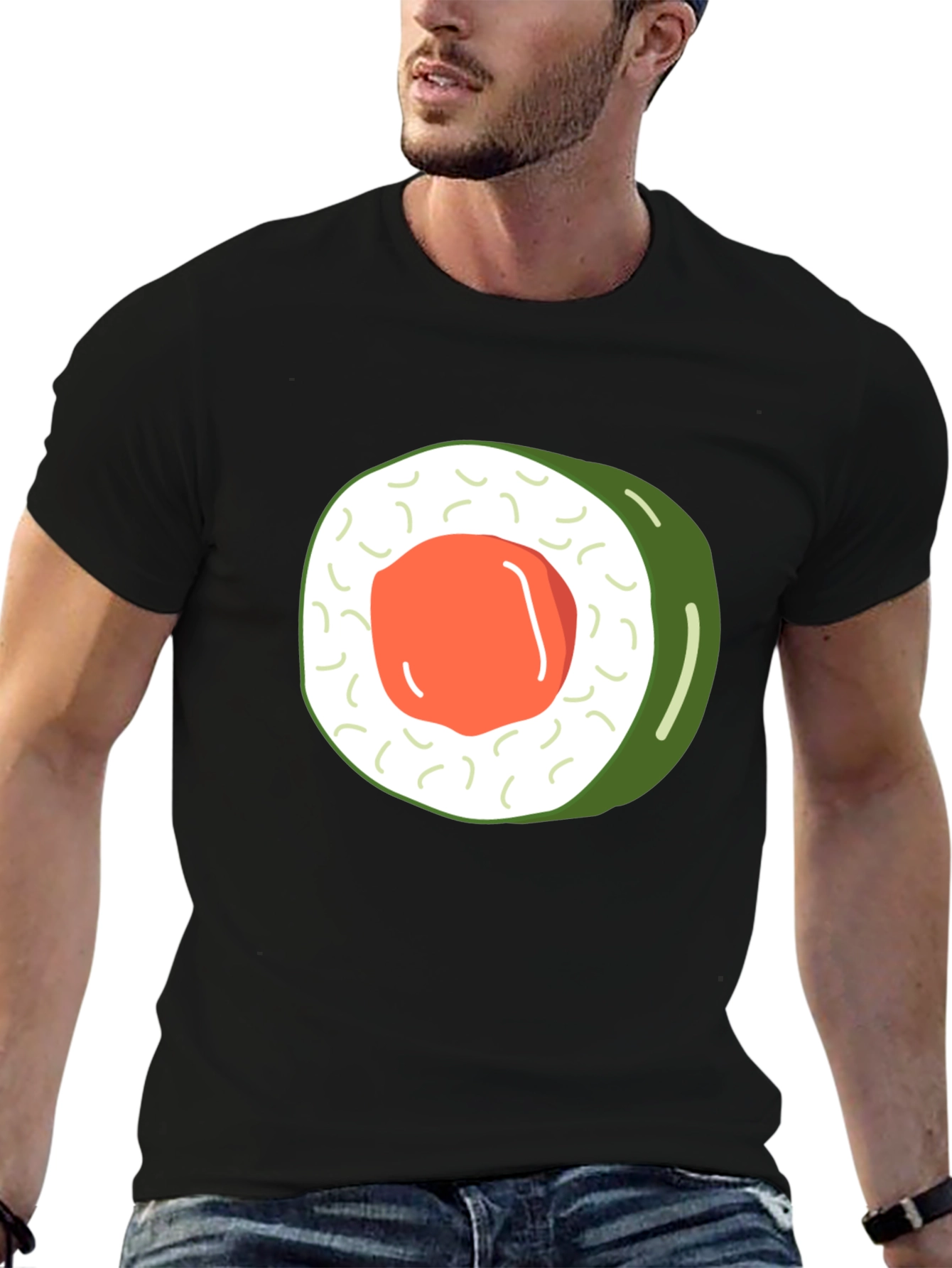 Sushi Roll Graphic Tee - Foodie Fashion T-Shirt