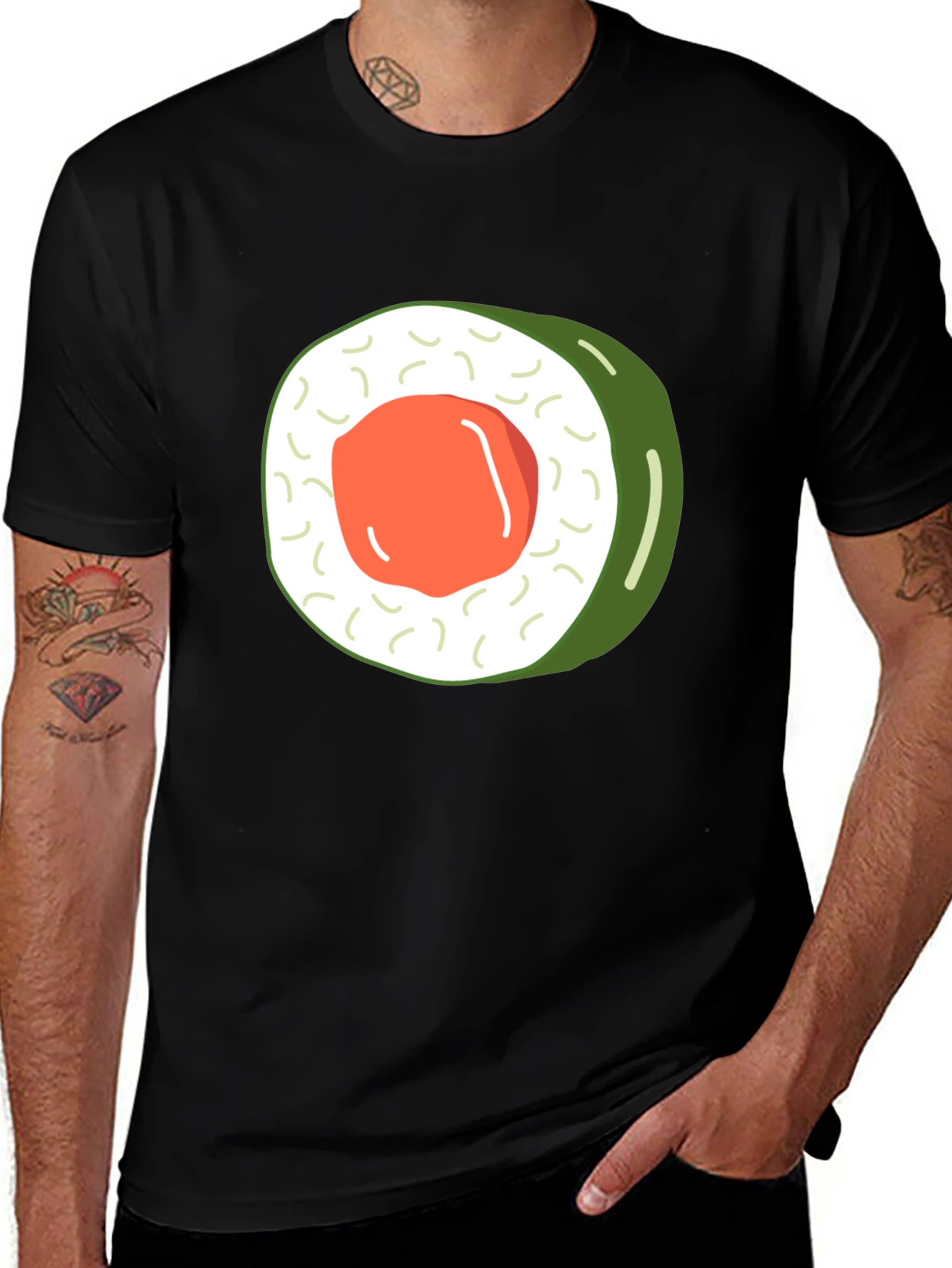 Sushi Roll Graphic Tee - Foodie Fashion T-Shirt