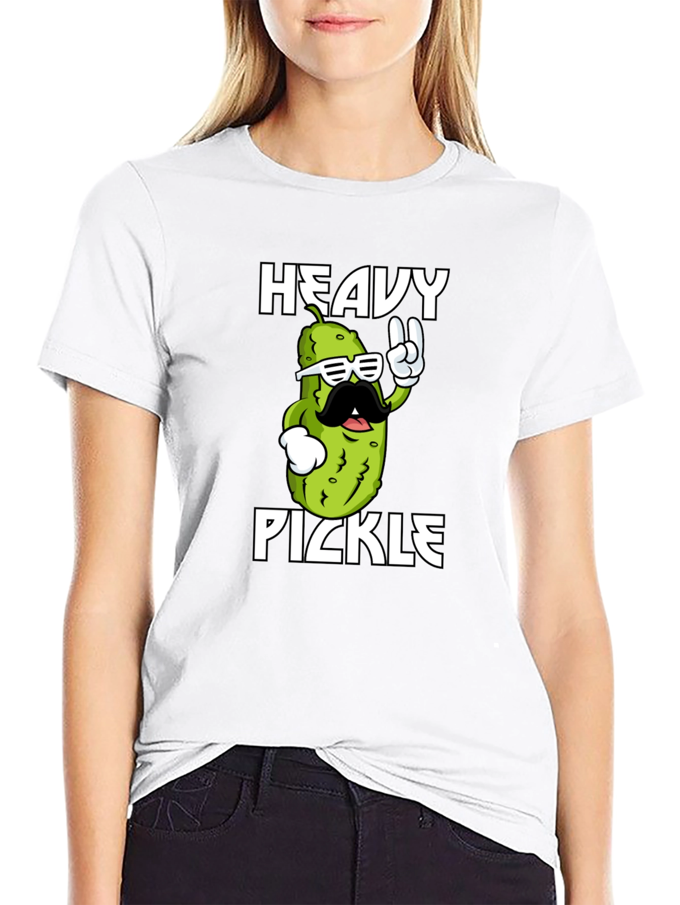 Heavy Pickle Graphic T-Shirt - Cool Novelty Tee