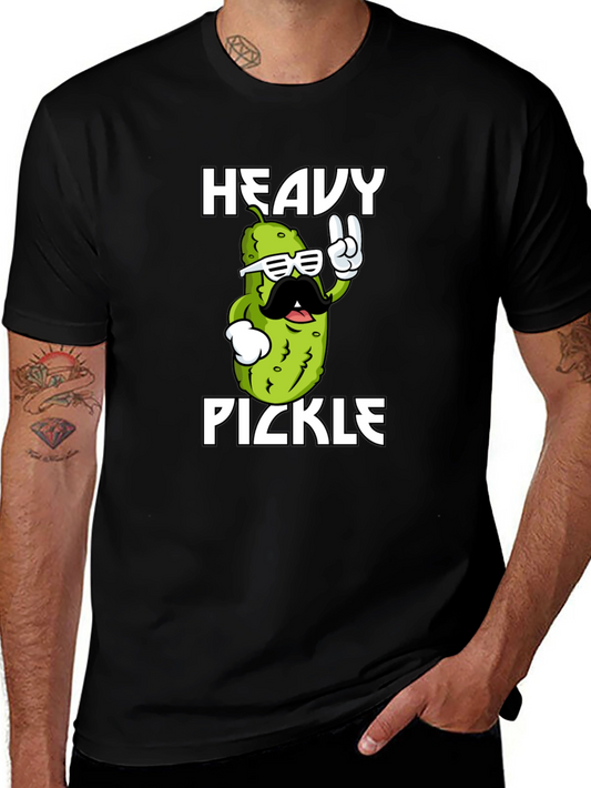 Heavy Pickle Graphic T-Shirt - Cool Novelty Tee