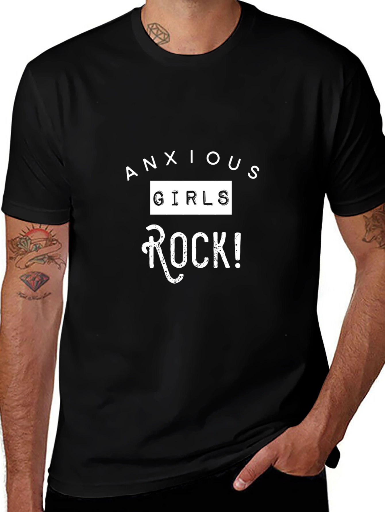 Anxious Girls Rock T-Shirt - Black