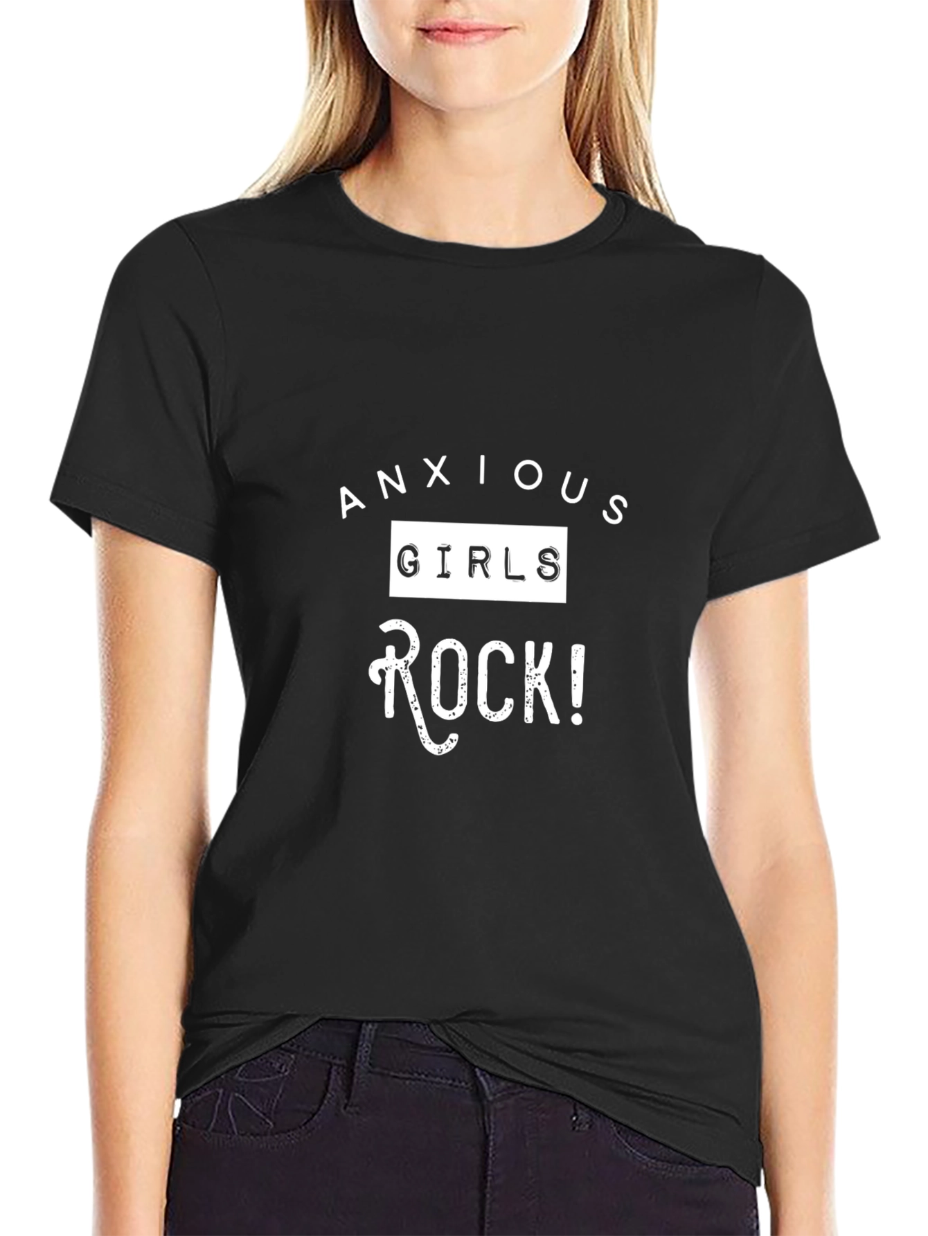 Anxious Girls Rock T-Shirt - Black
