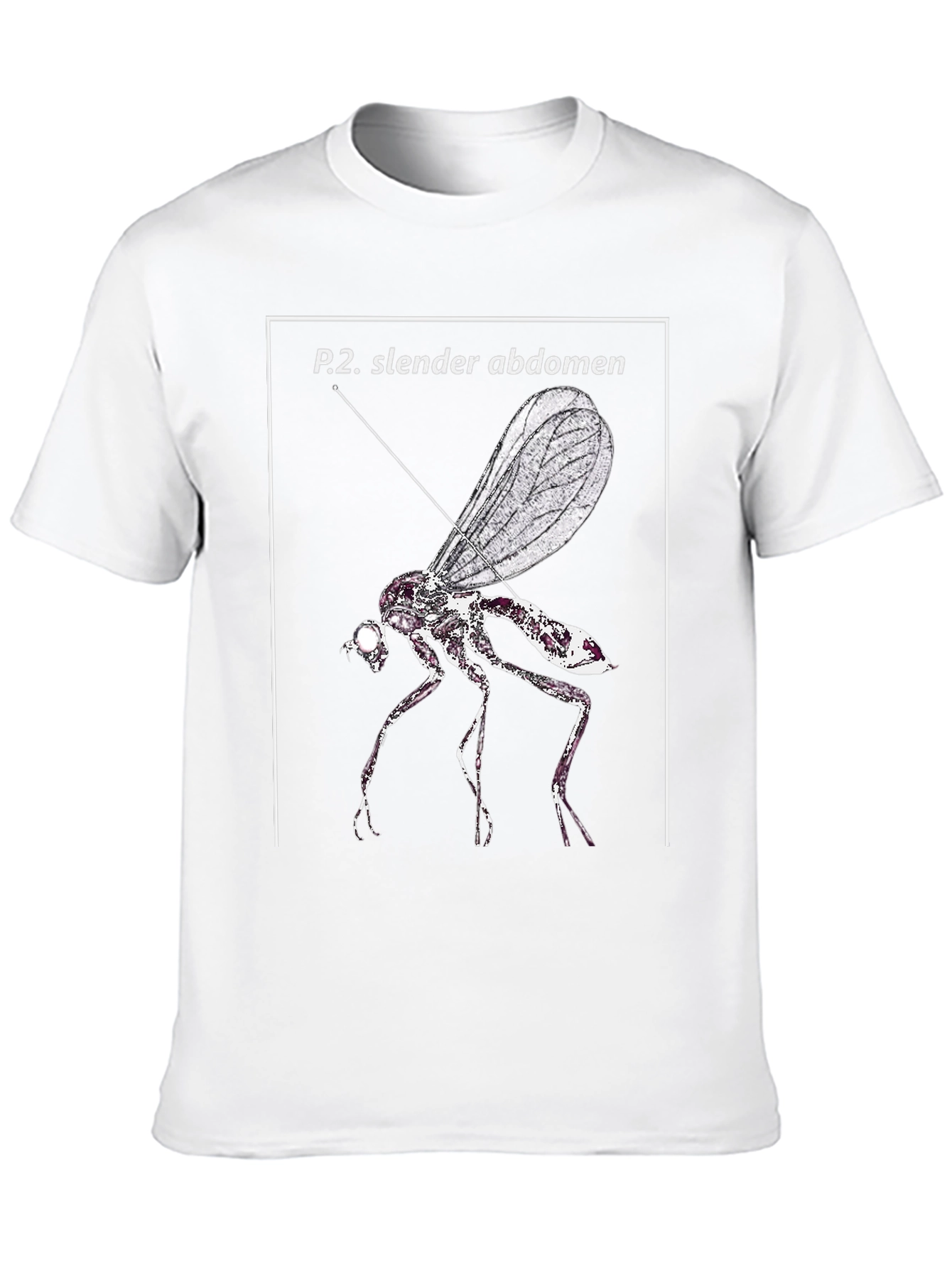 Slender Abdomen Fly Graphic Black T-Shirt