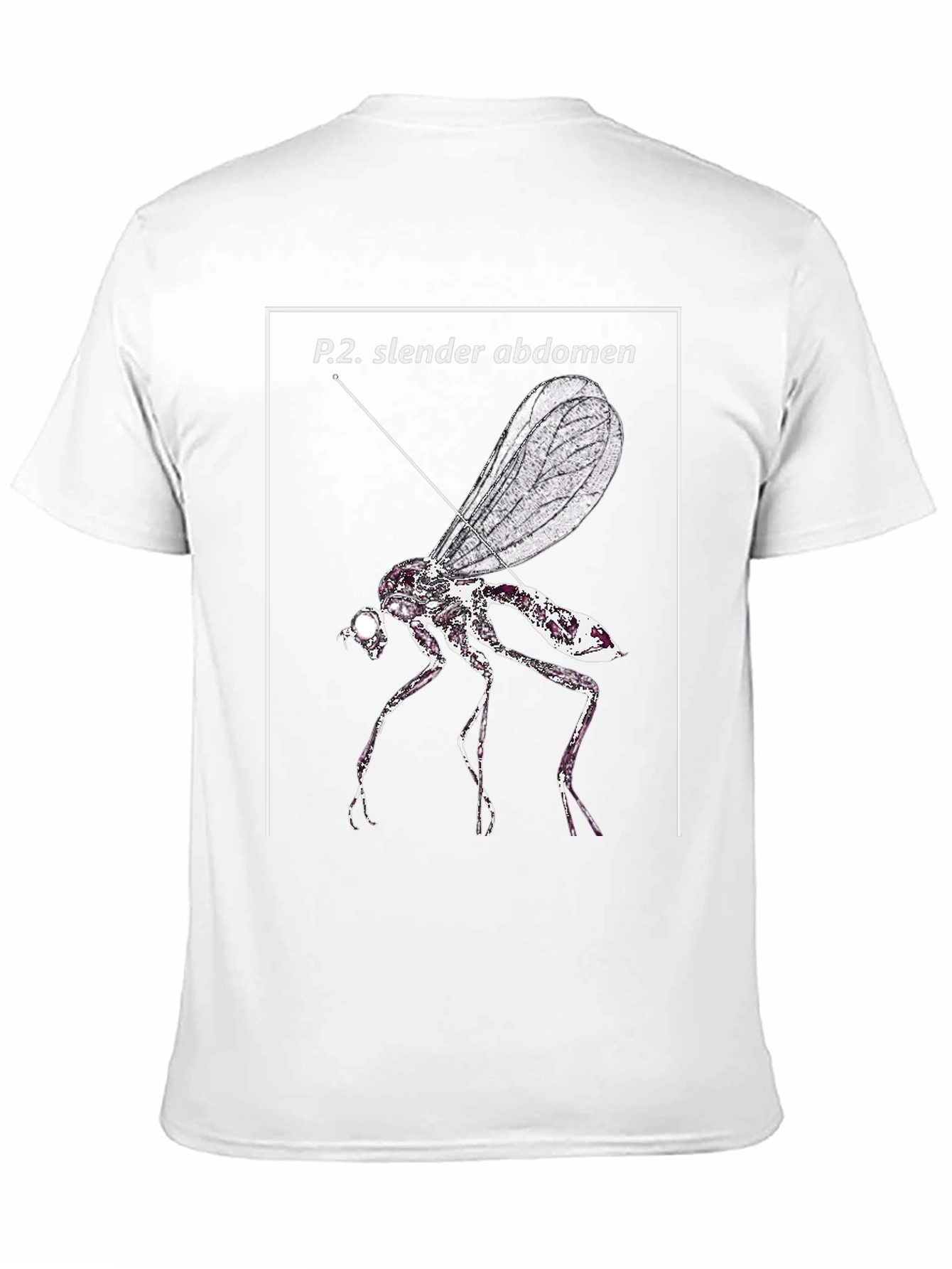 Slender Abdomen Fly Graphic Black T-Shirt
