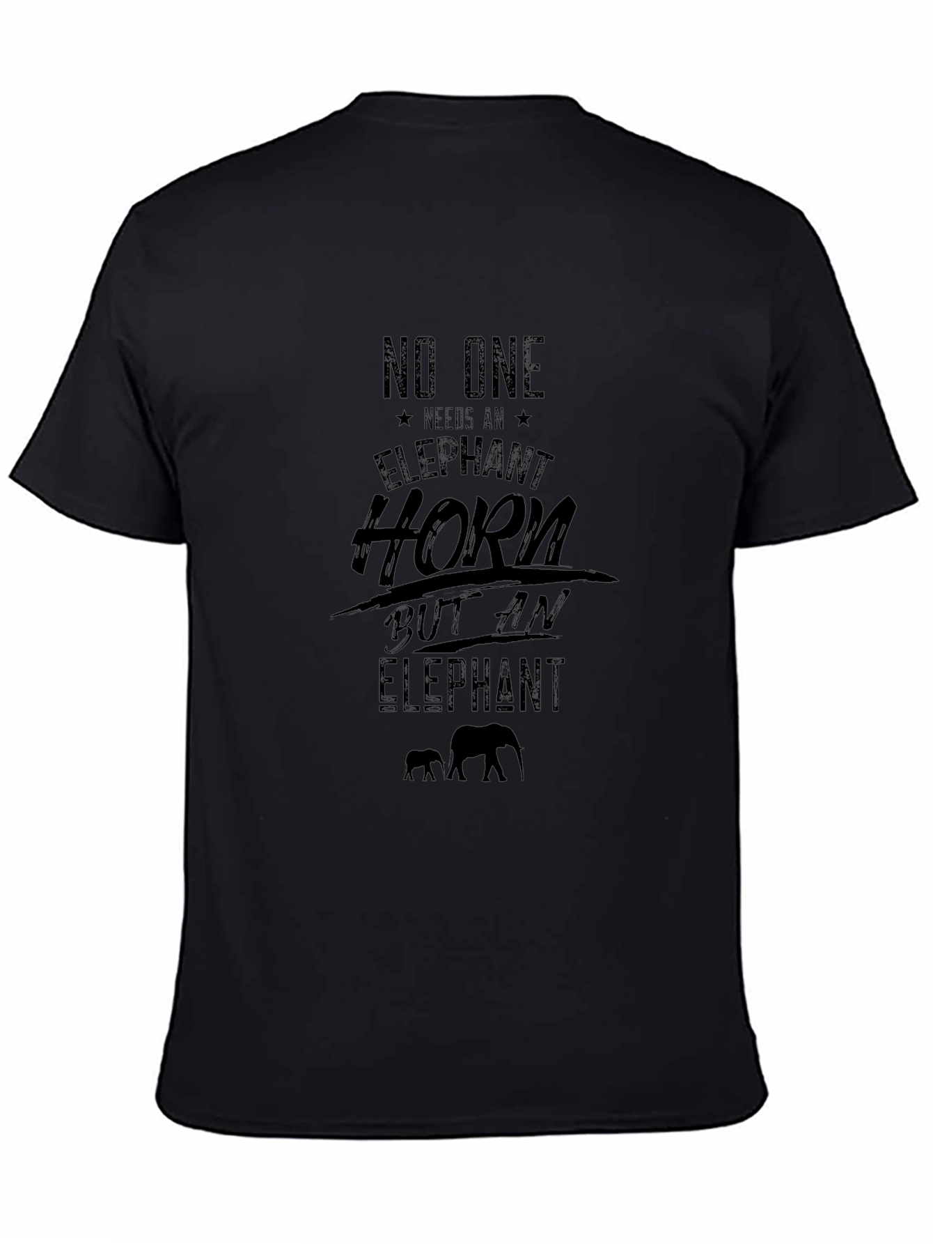 Elephant Conservation Graphic Tee - Black
