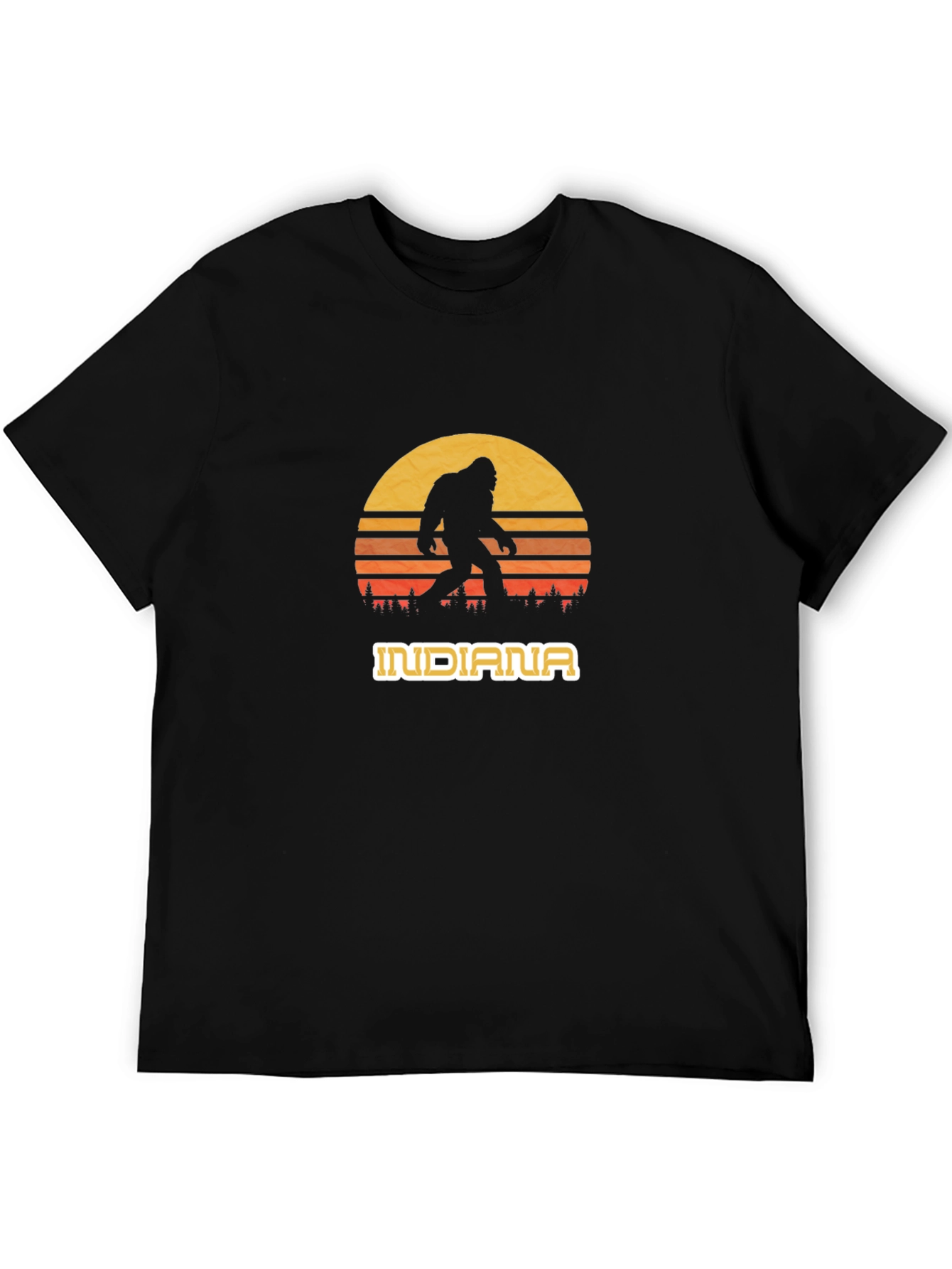 Indiana Bigfoot Sunset Graphic Tee