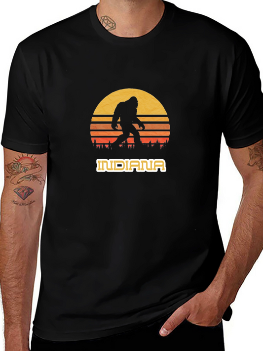 Indiana Bigfoot Sunset Graphic Tee