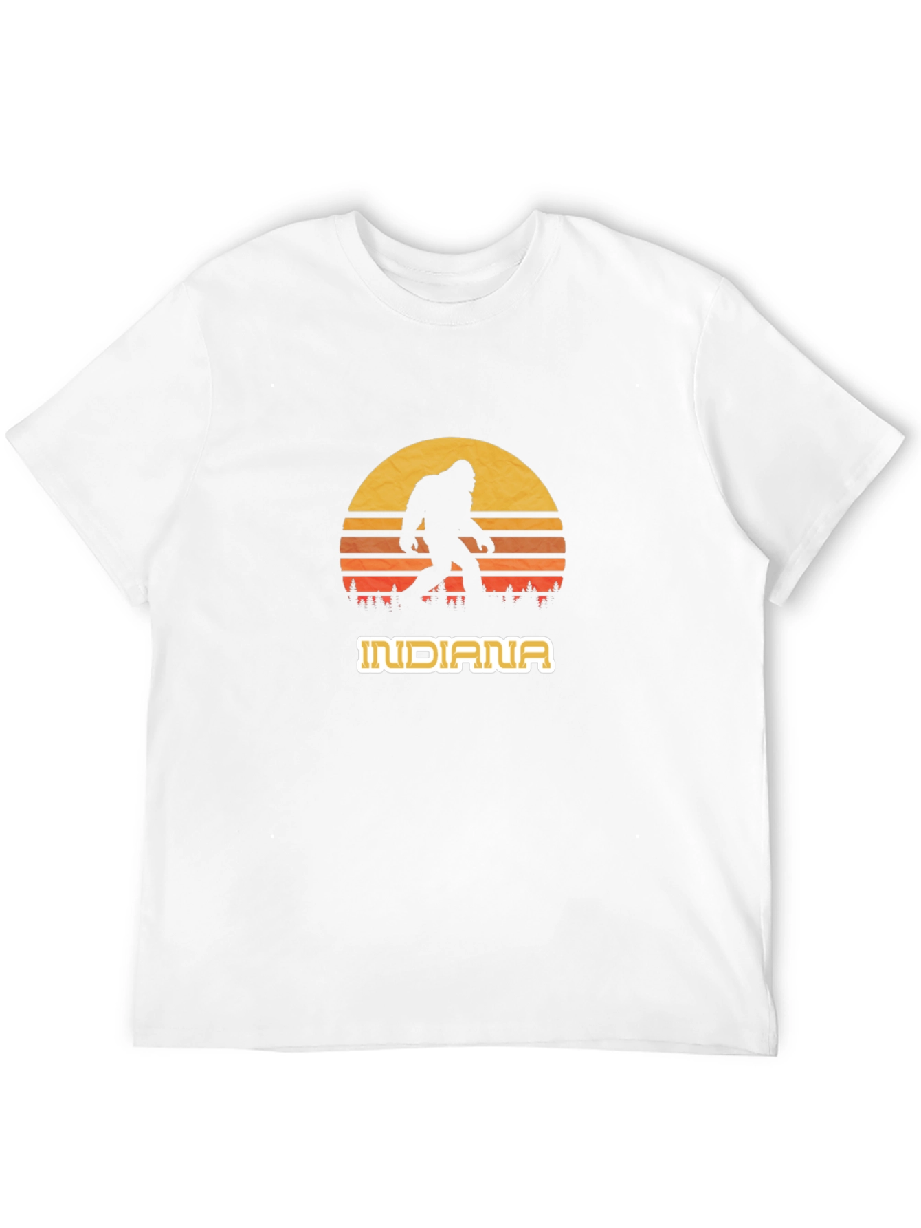 Indiana Bigfoot Sunset Graphic Tee
