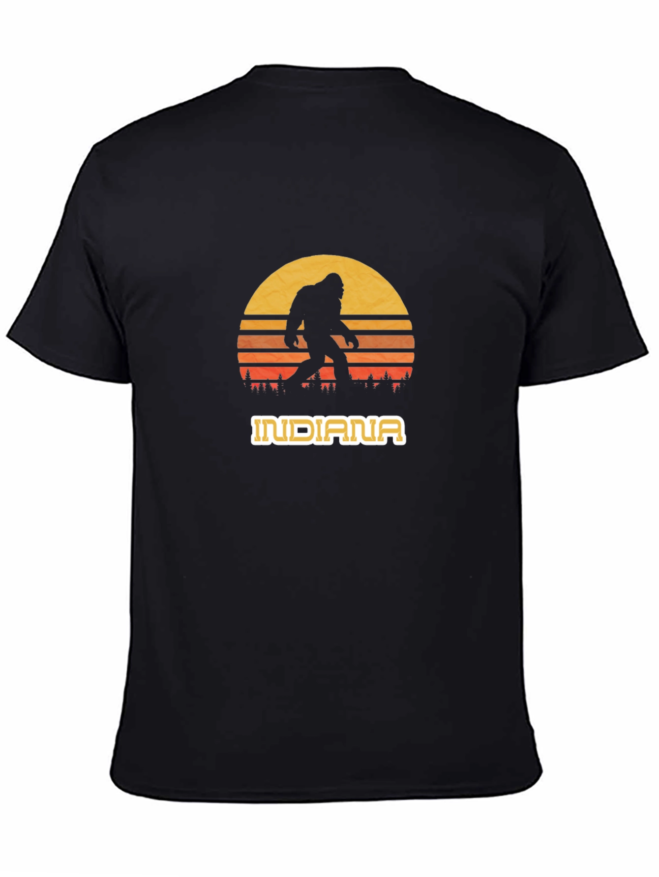 Indiana Bigfoot Sunset Graphic Tee