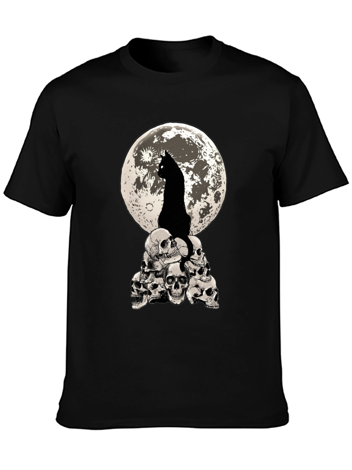 Cat Moon Skulls Graphic Tee