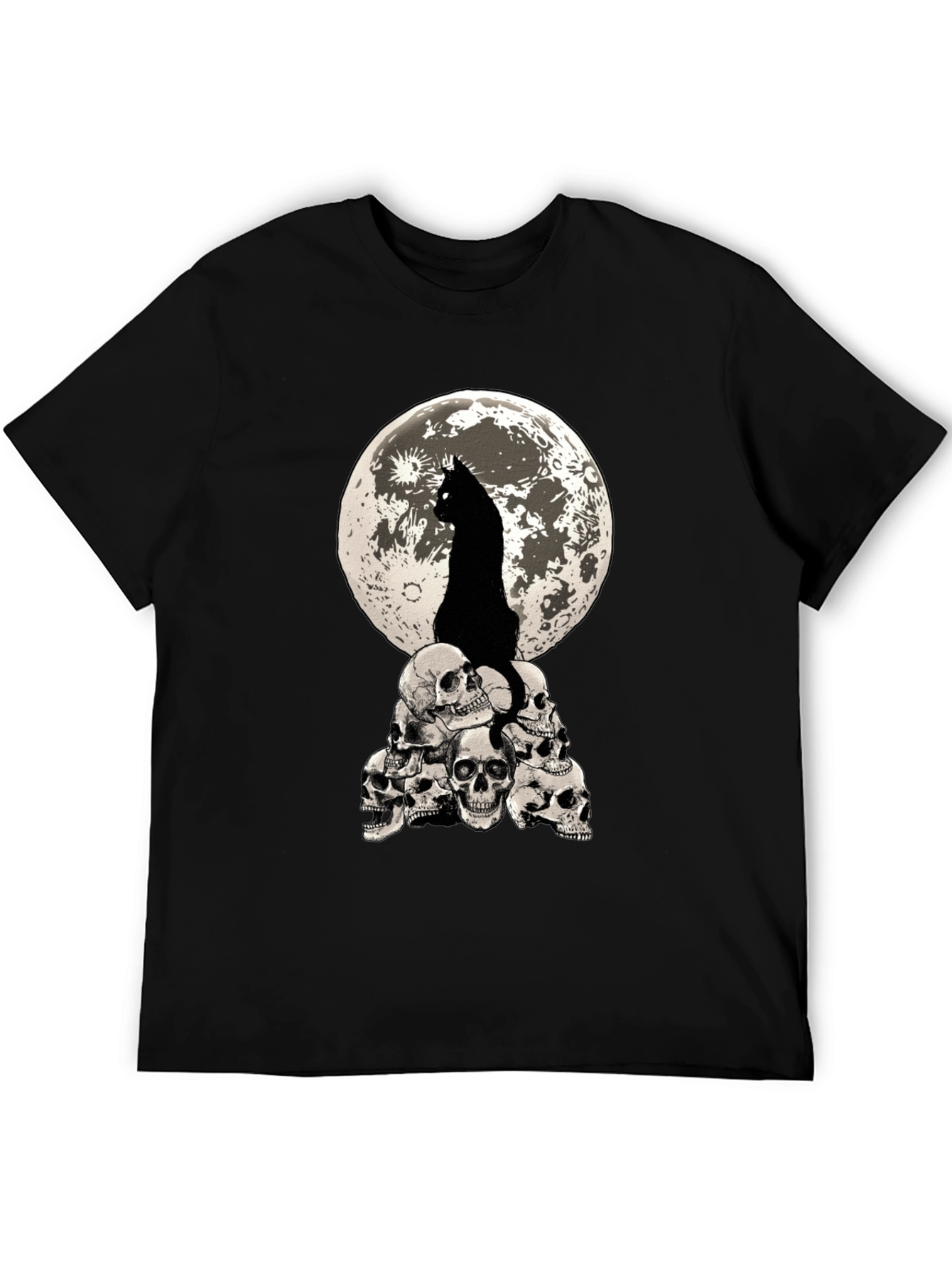 Cat Moon Skulls Graphic Tee