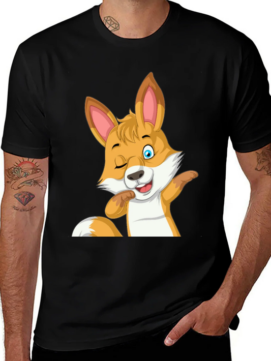 Funny Fox Wink Graphic T-Shirt