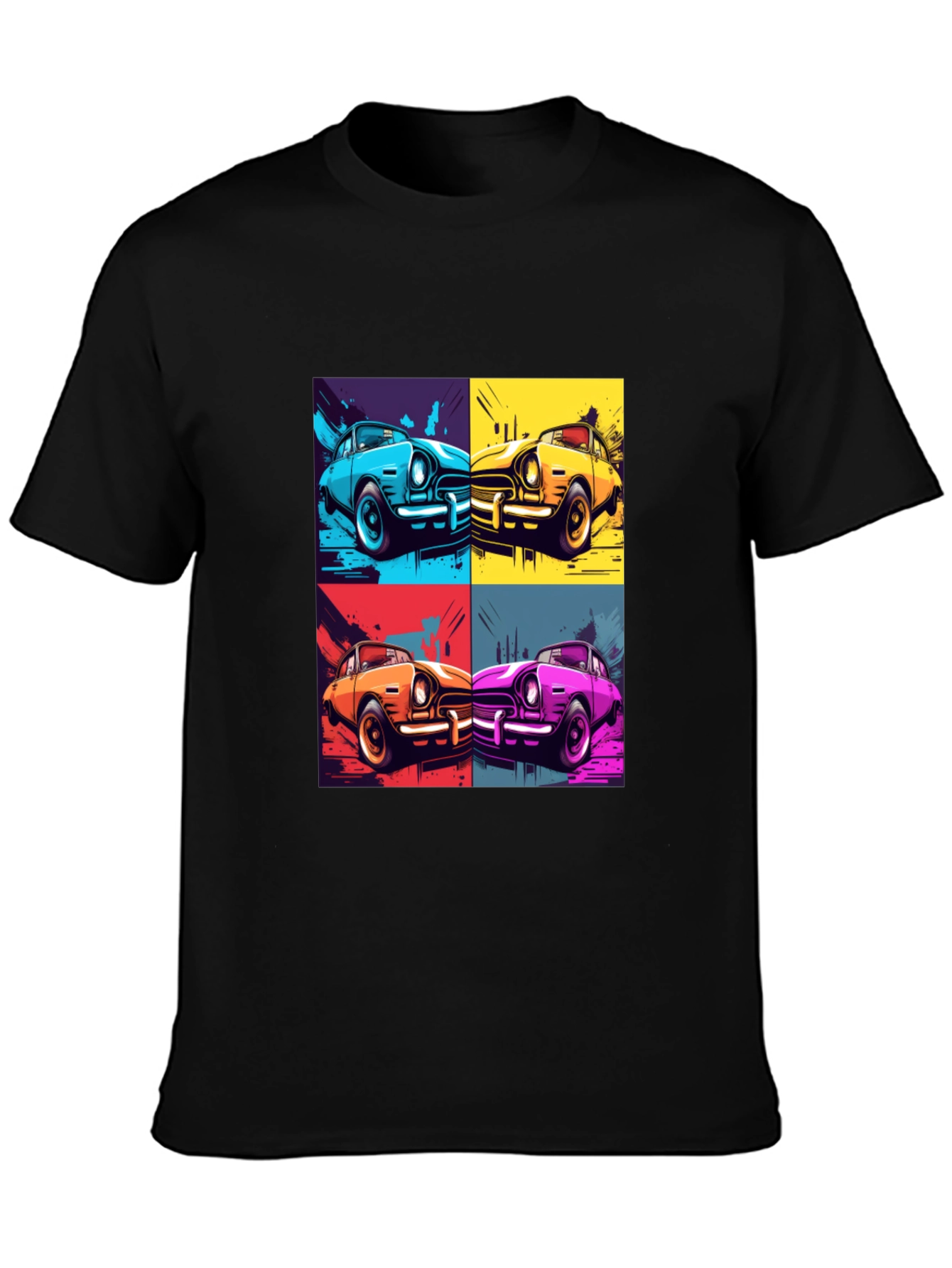 Retro Car Pop Art T-Shirt - Classic Automotive Style